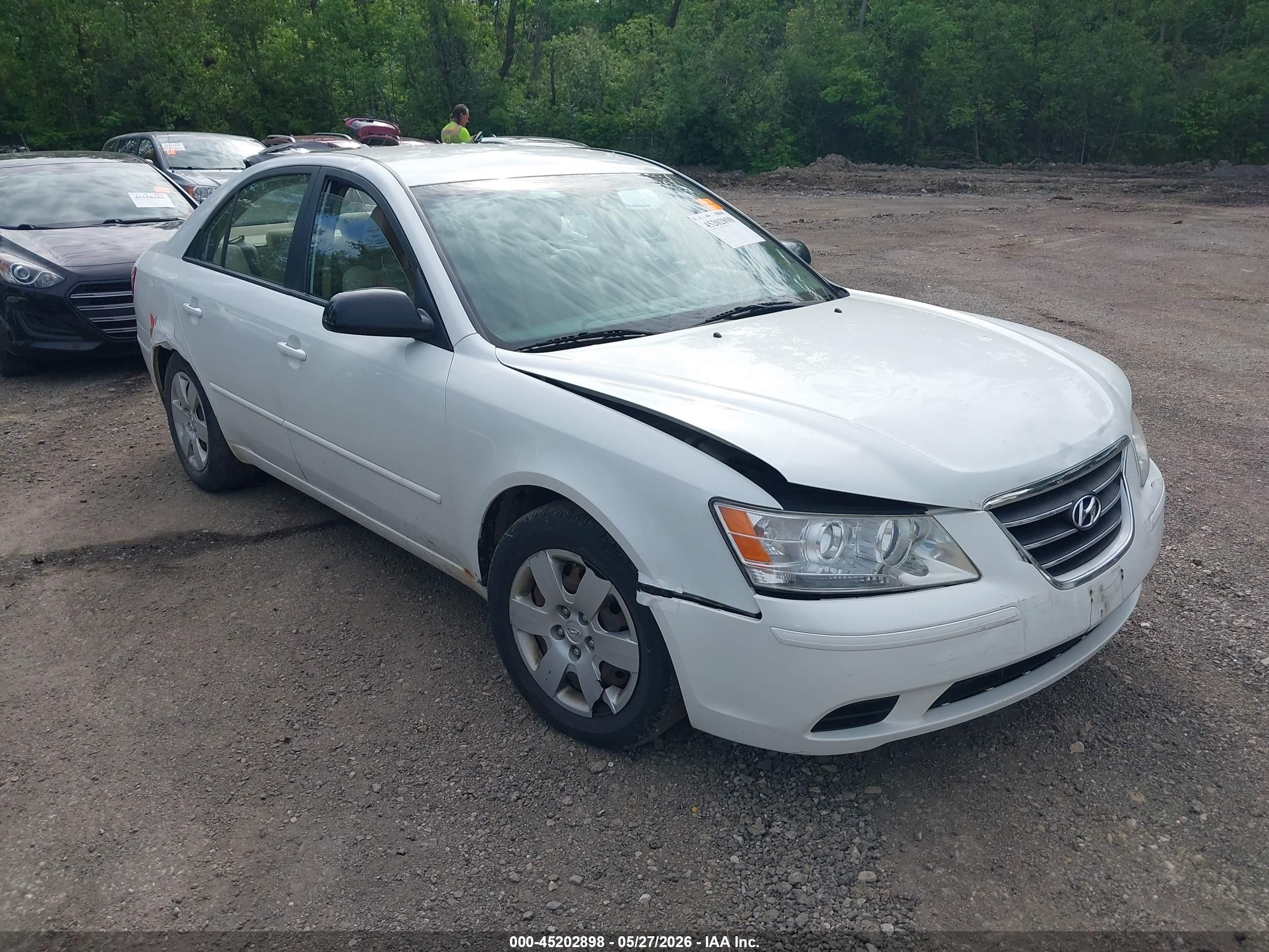 2009 Hyundai Sonata Gls White vin: 5NPET46C19H532931