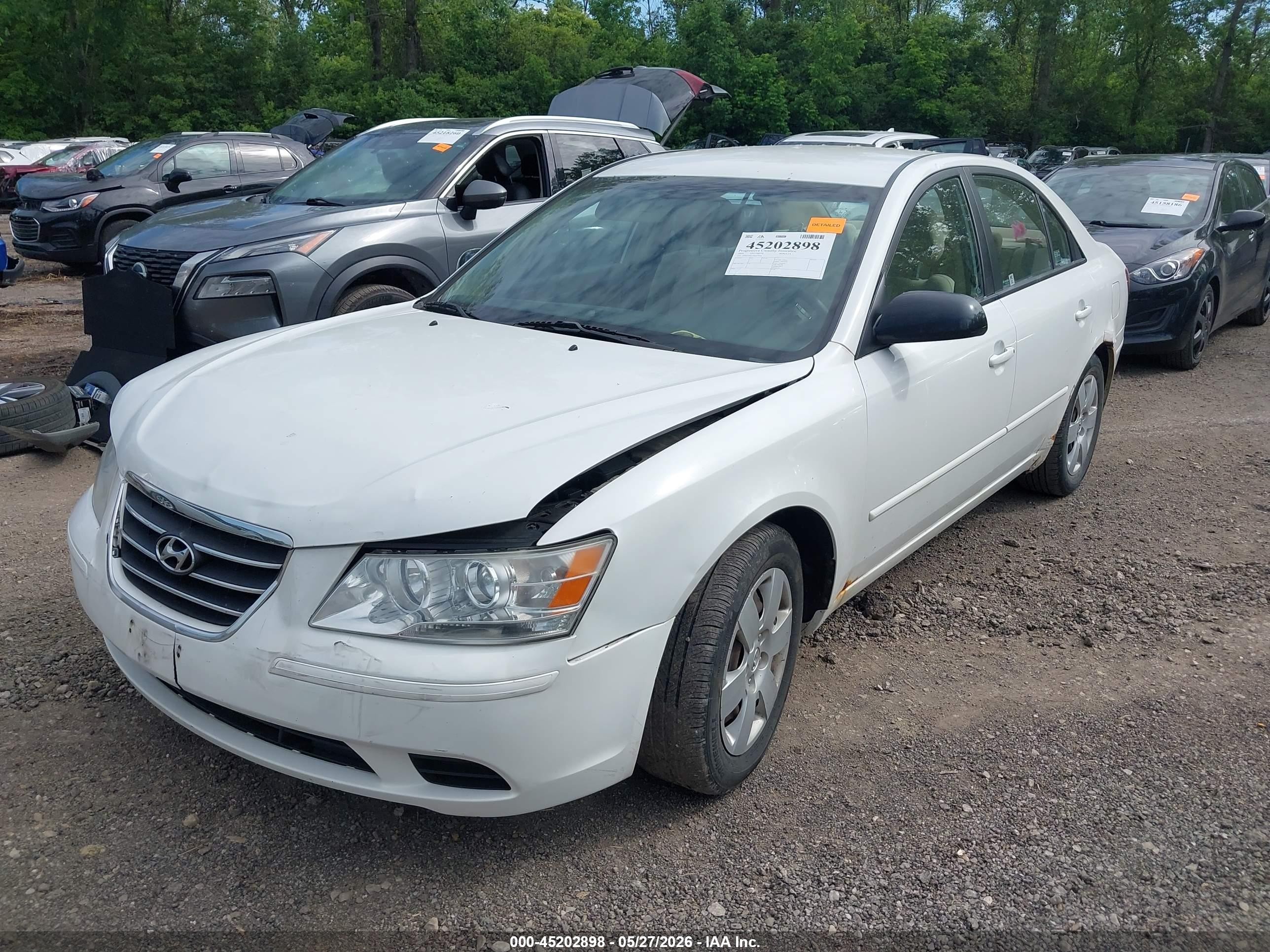 2009 Hyundai Sonata Gls White vin: 5NPET46C19H532931