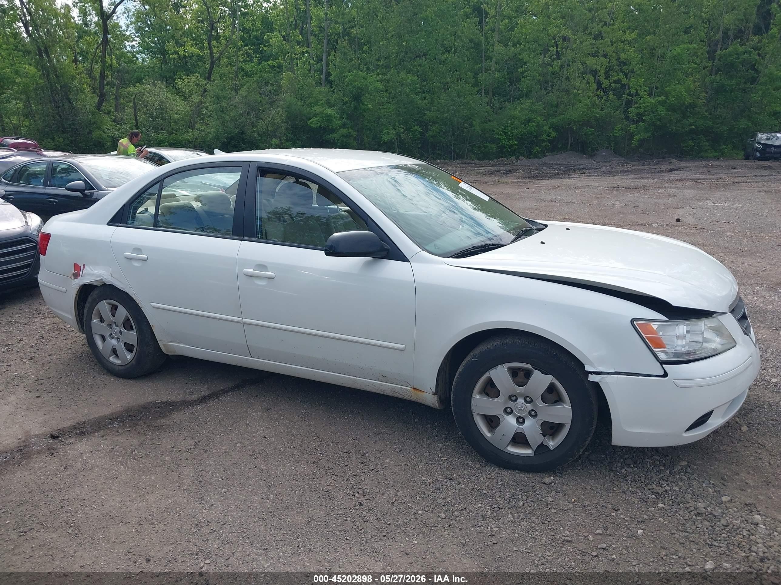 2009 Hyundai Sonata Gls White vin: 5NPET46C19H532931