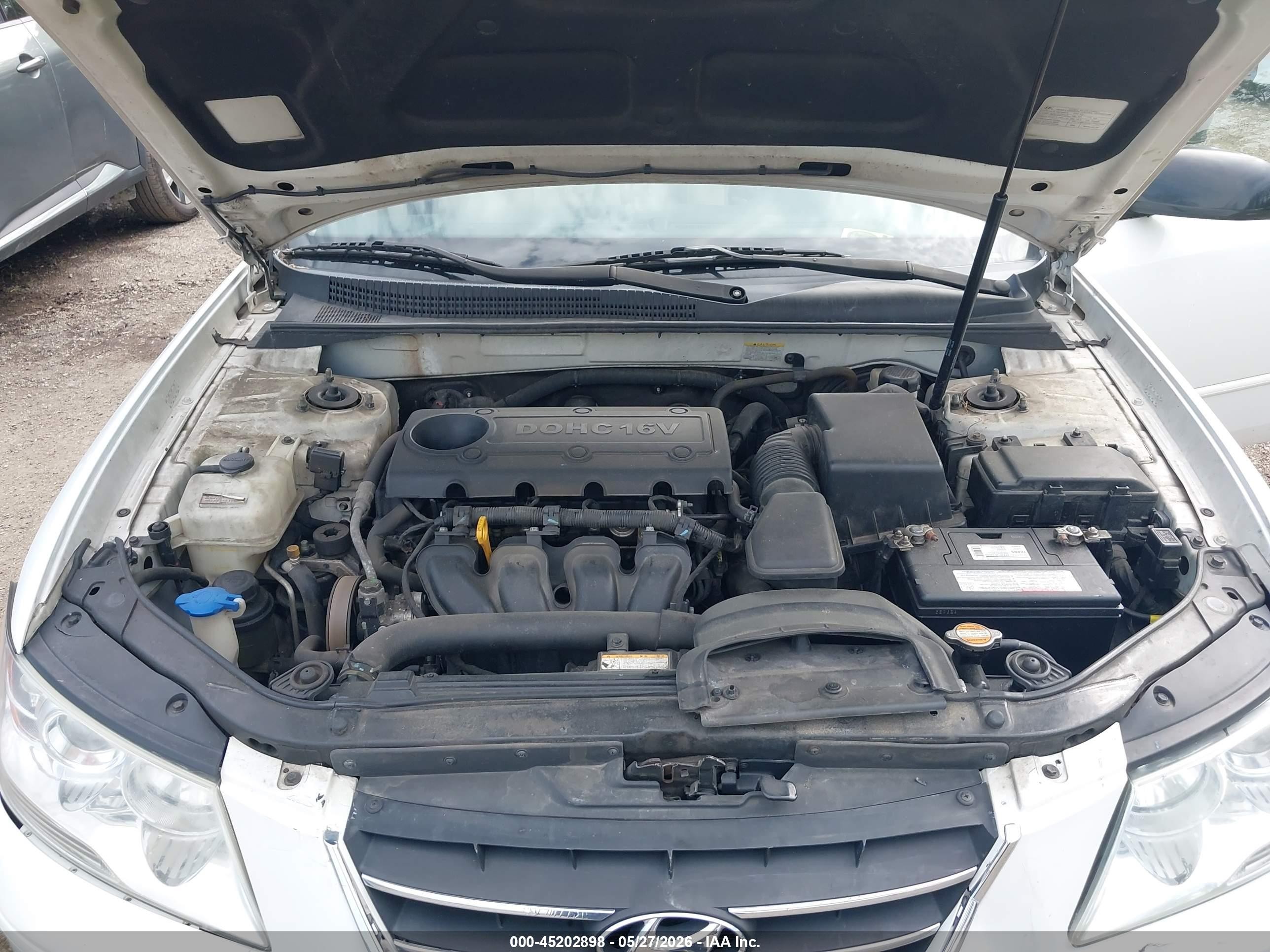 2009 Hyundai Sonata Gls White vin: 5NPET46C19H532931
