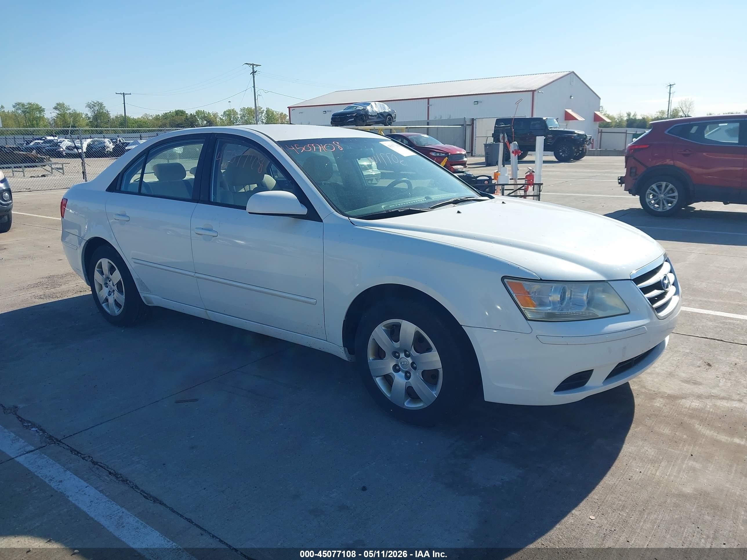 2009 Hyundai Sonata Gls White vin: 5NPET46C19H554931