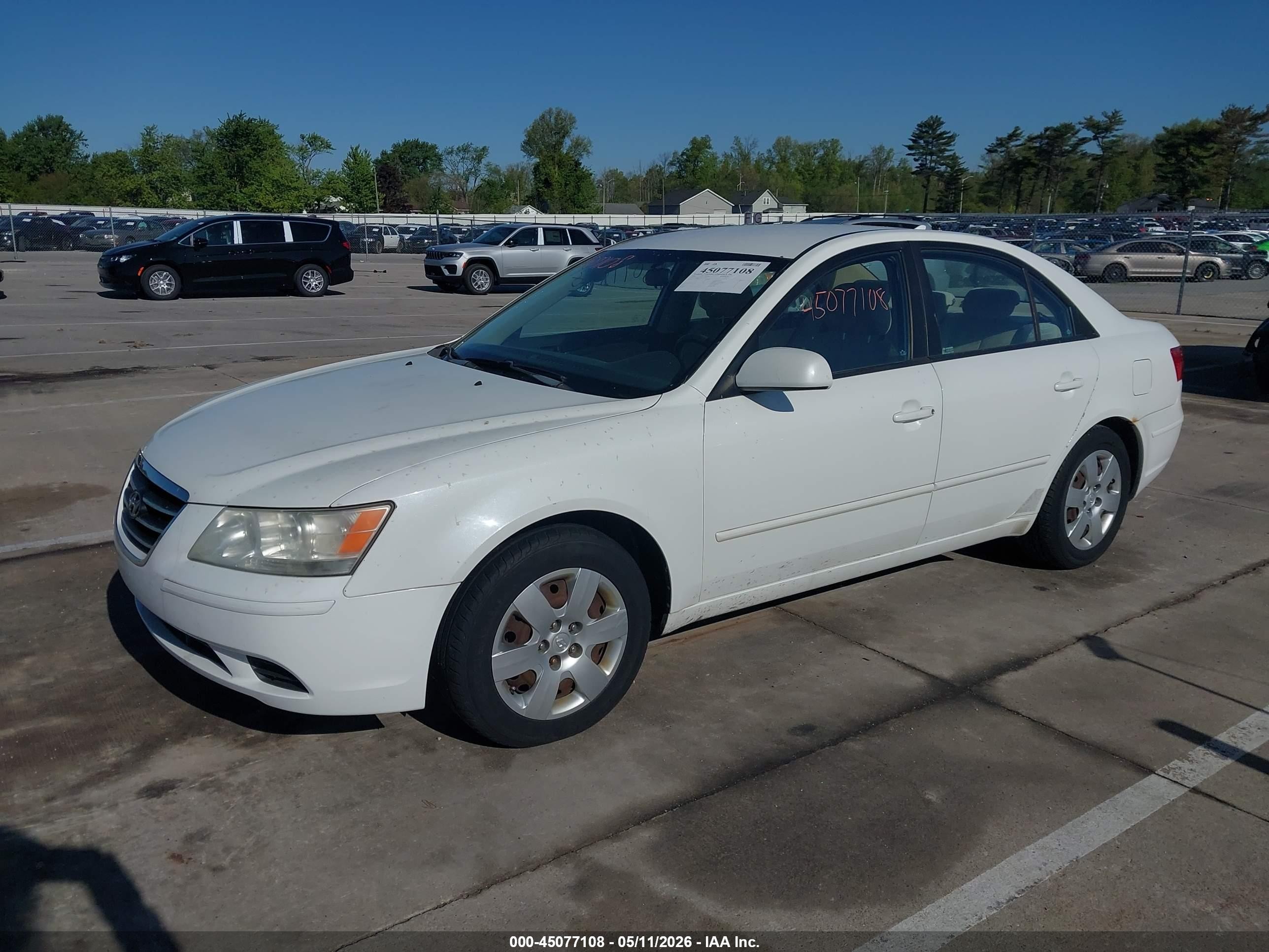 2009 Hyundai Sonata Gls White vin: 5NPET46C19H554931
