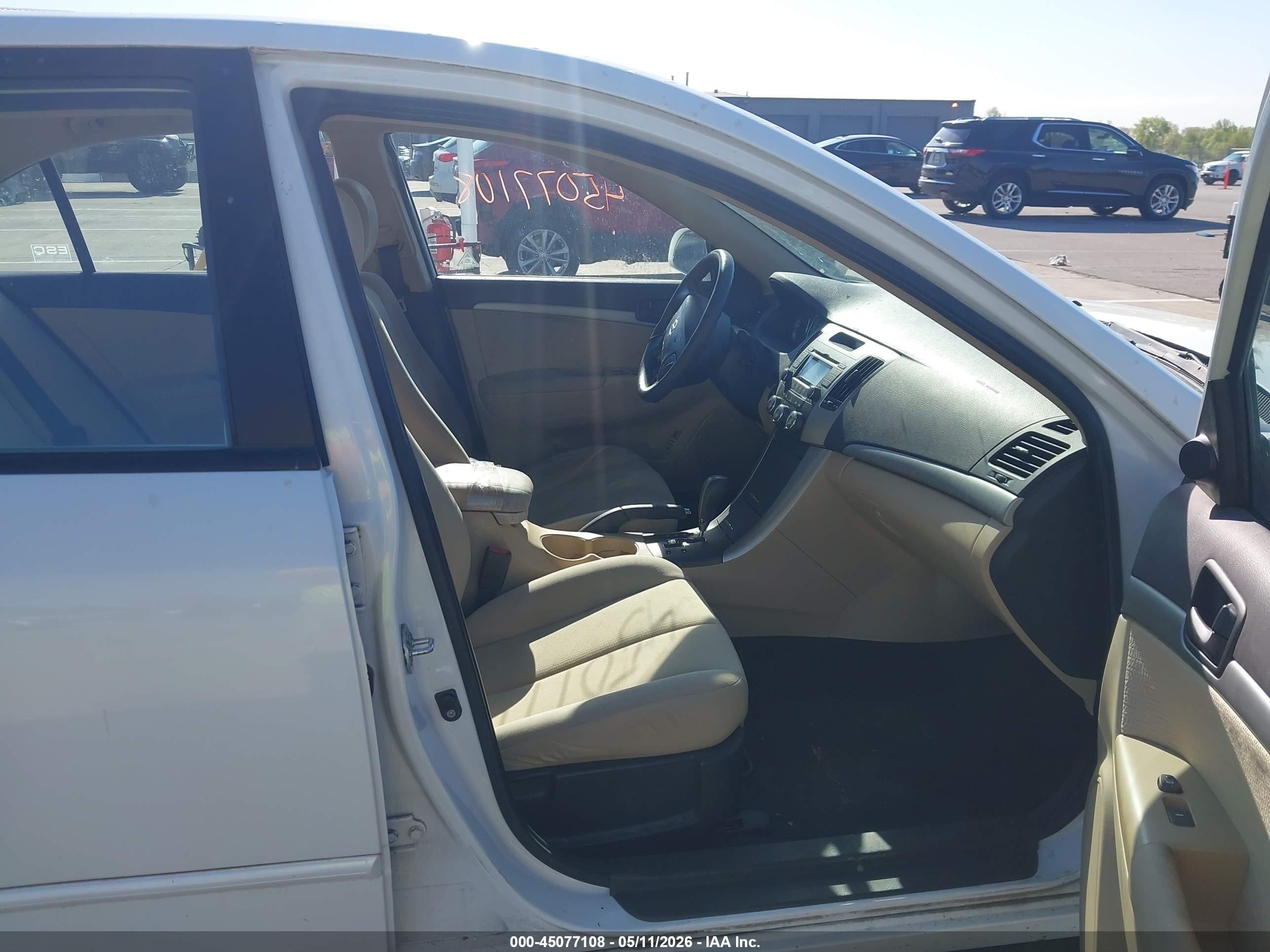 2009 Hyundai Sonata Gls White vin: 5NPET46C19H554931
