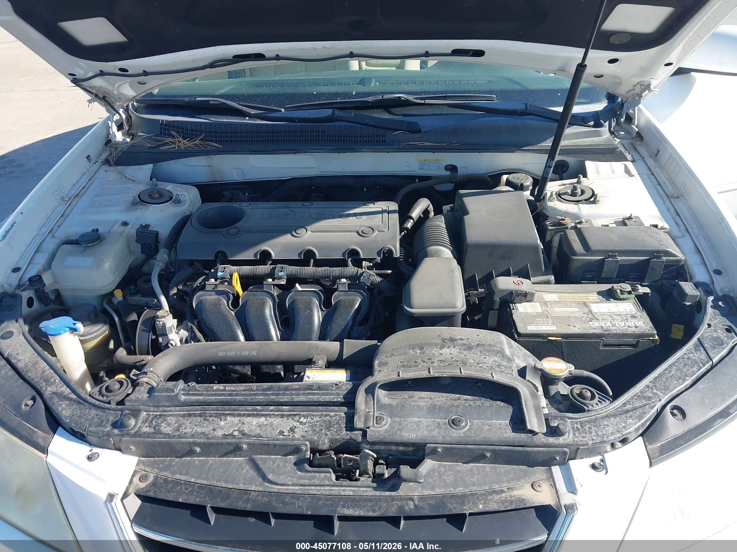2009 Hyundai Sonata Gls White vin: 5NPET46C19H554931