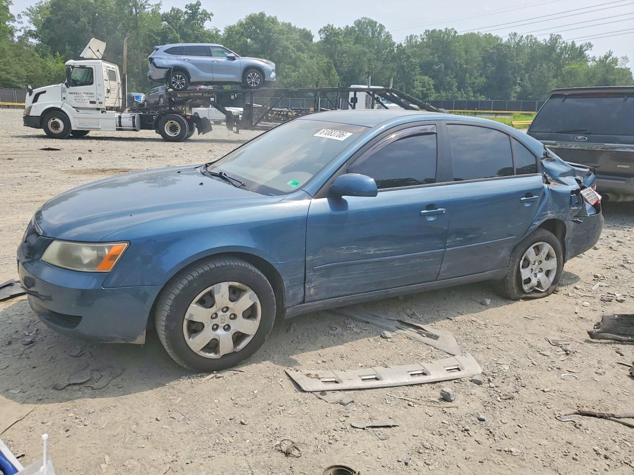 2006 Hyundai Sonata Gl Blue vin: 5NPET46C26H102157