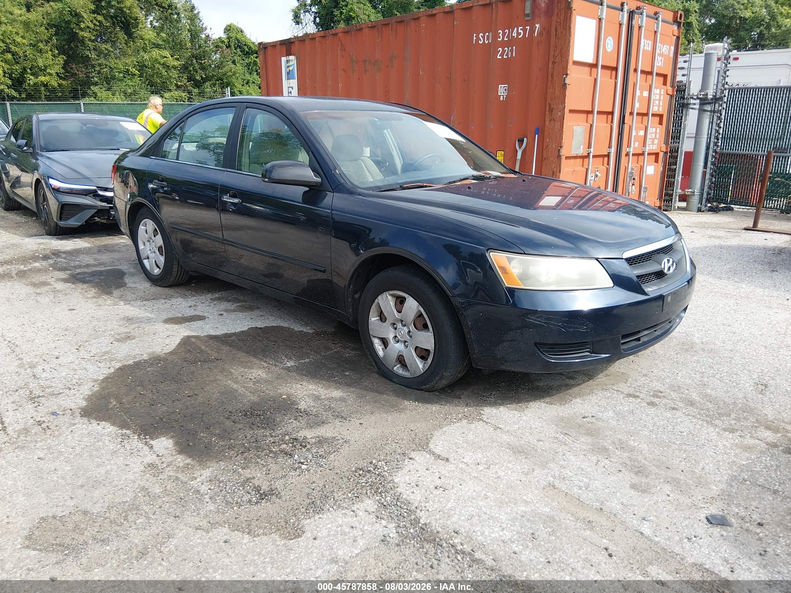 2007 Hyundai Sonata Gls/gls W/xm Black vin: 5NPET46C27H195019