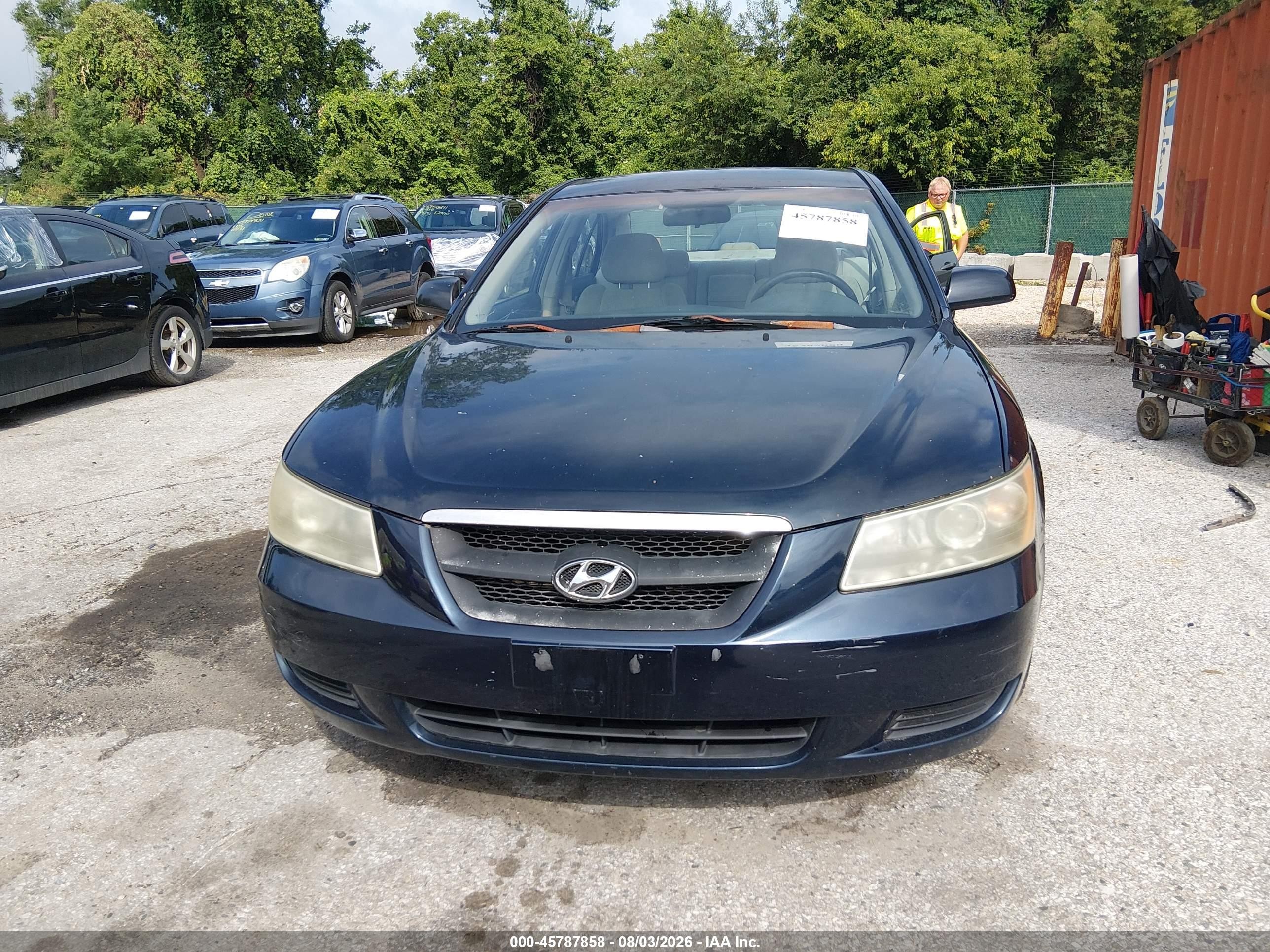 2007 Hyundai Sonata Gls/gls W/xm Black vin: 5NPET46C27H195019