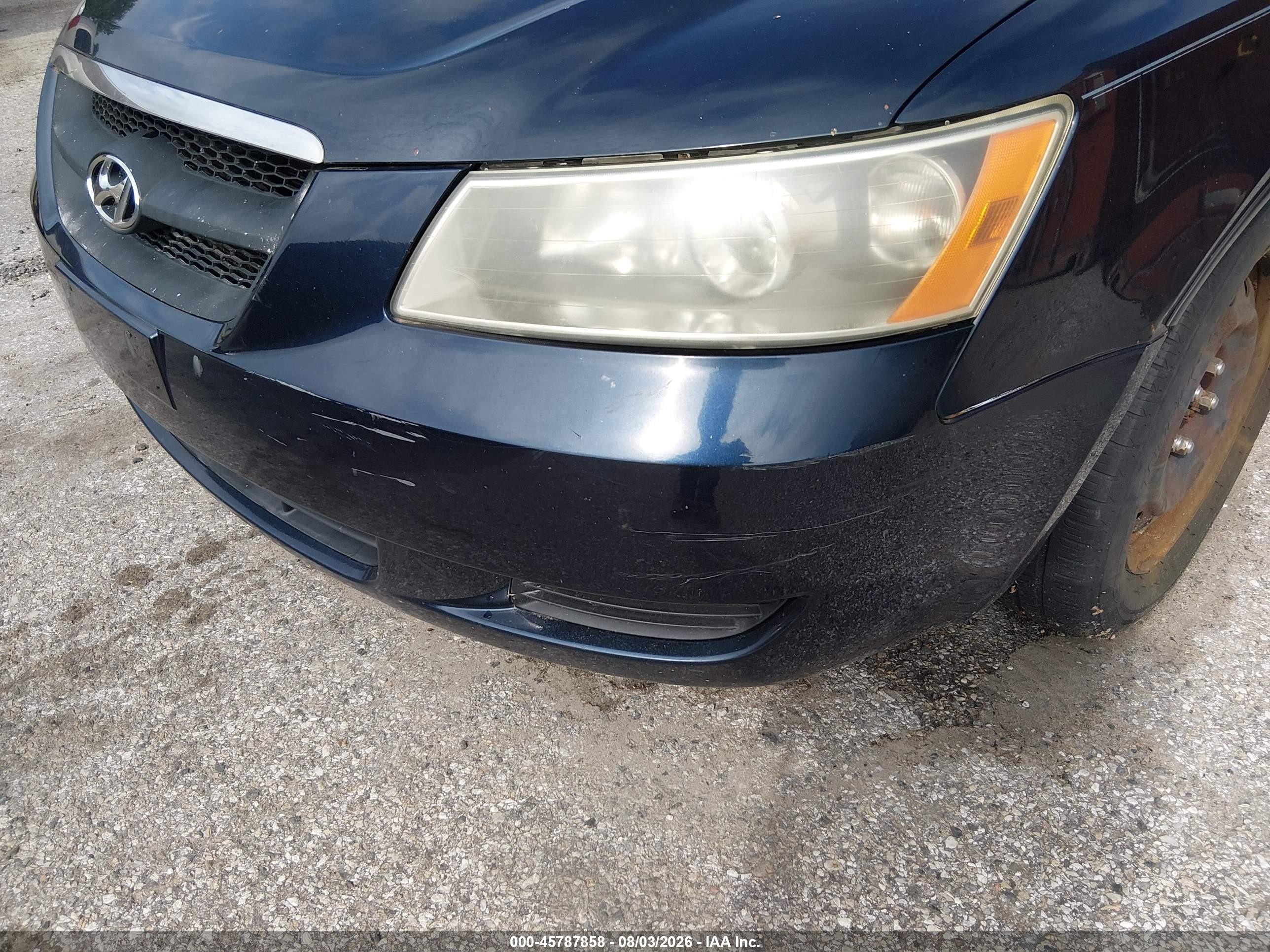 2007 Hyundai Sonata Gls/gls W/xm Black vin: 5NPET46C27H195019