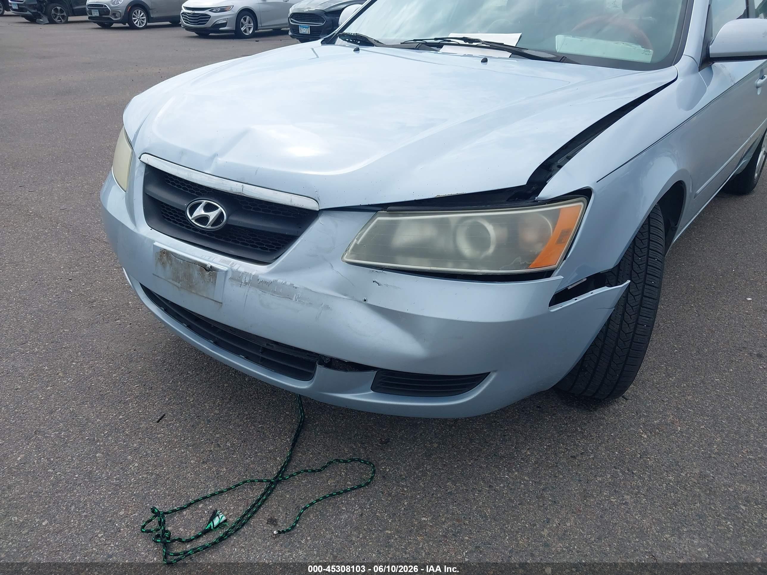 2007 Hyundai Sonata Gls/gls W/xm Light Blue vin: 5NPET46C27H223921
