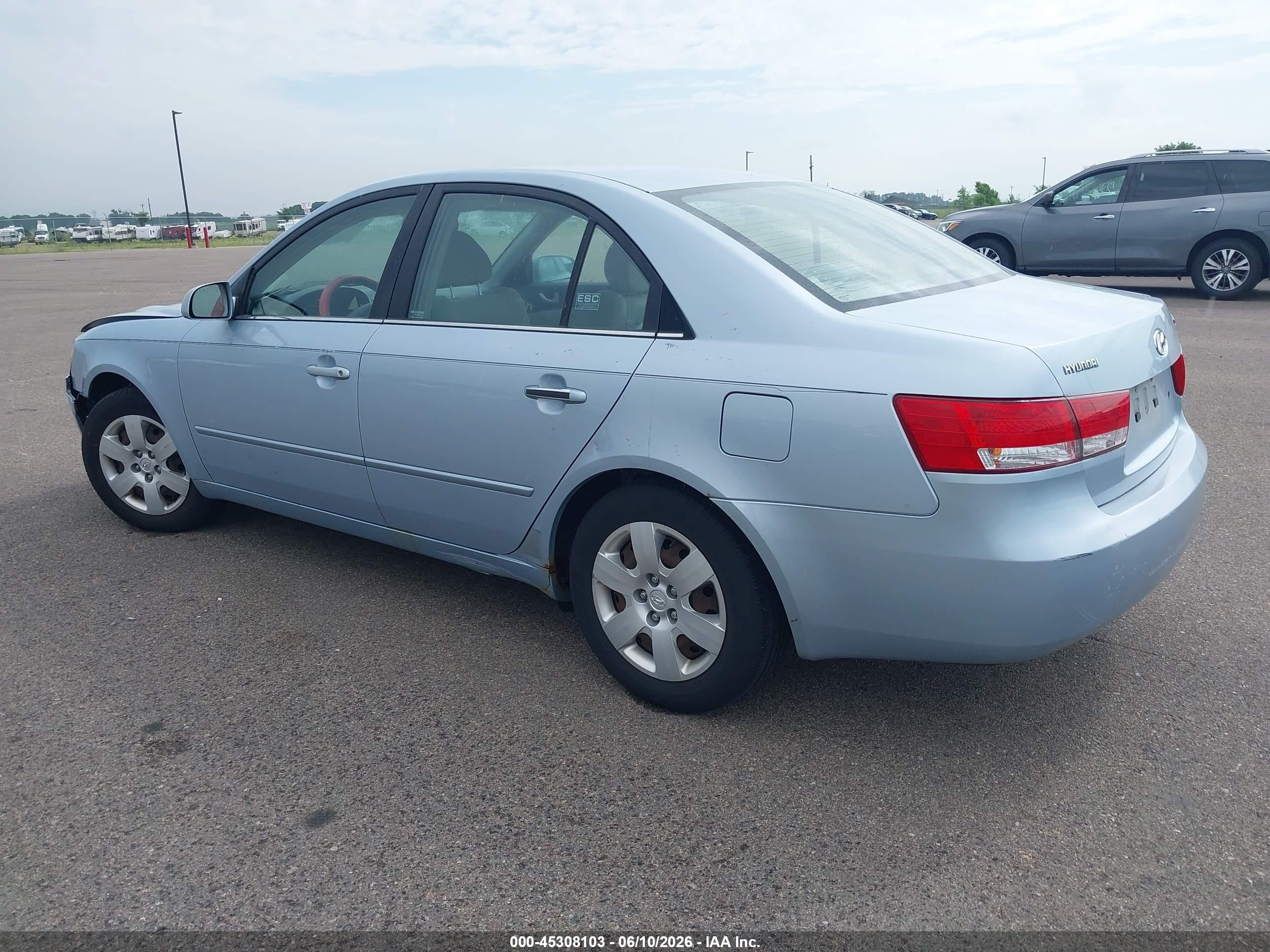 2007 Hyundai Sonata Gls/gls W/xm Light Blue vin: 5NPET46C27H223921