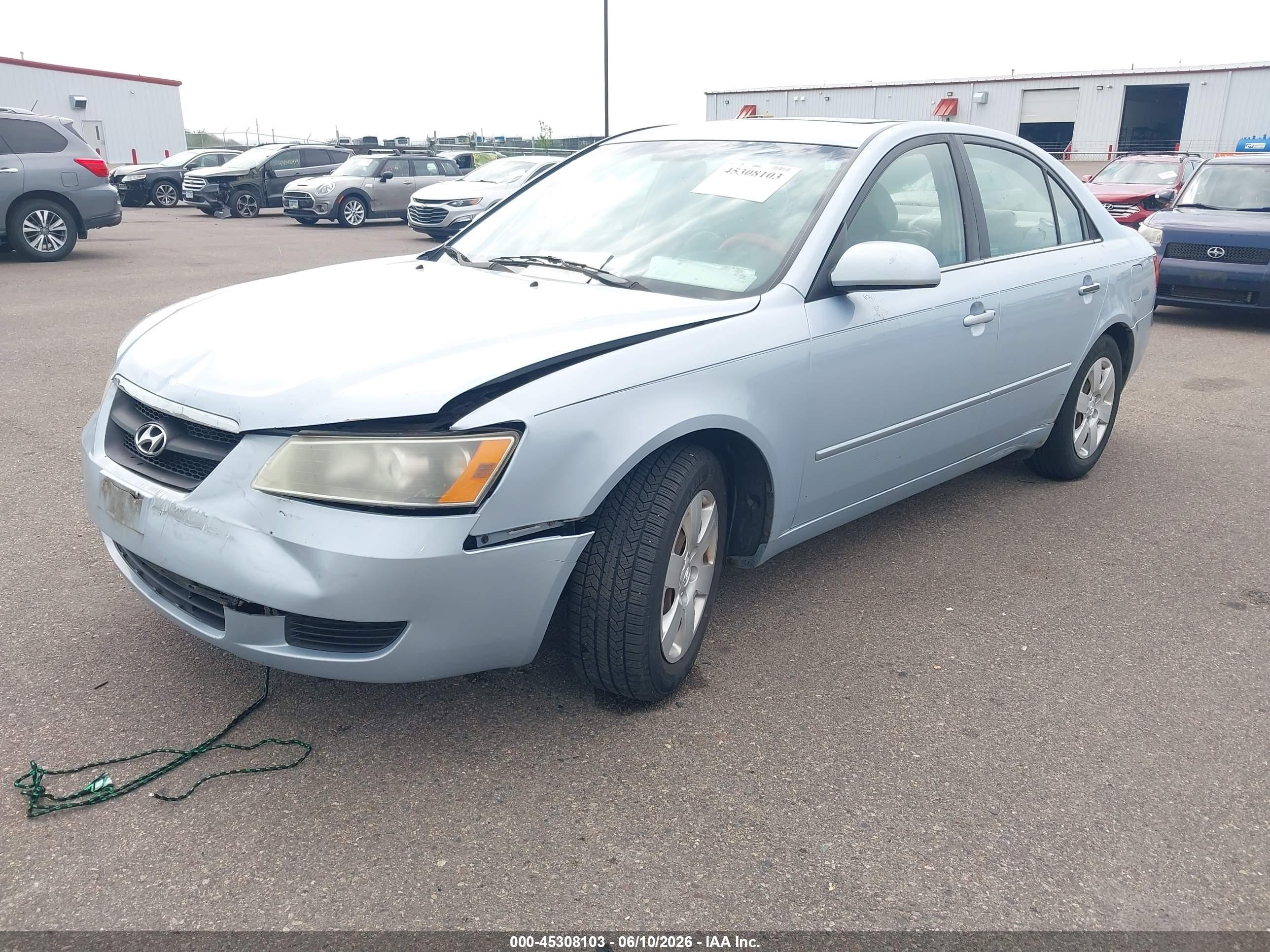 2007 Hyundai Sonata Gls/gls W/xm Light Blue vin: 5NPET46C27H223921