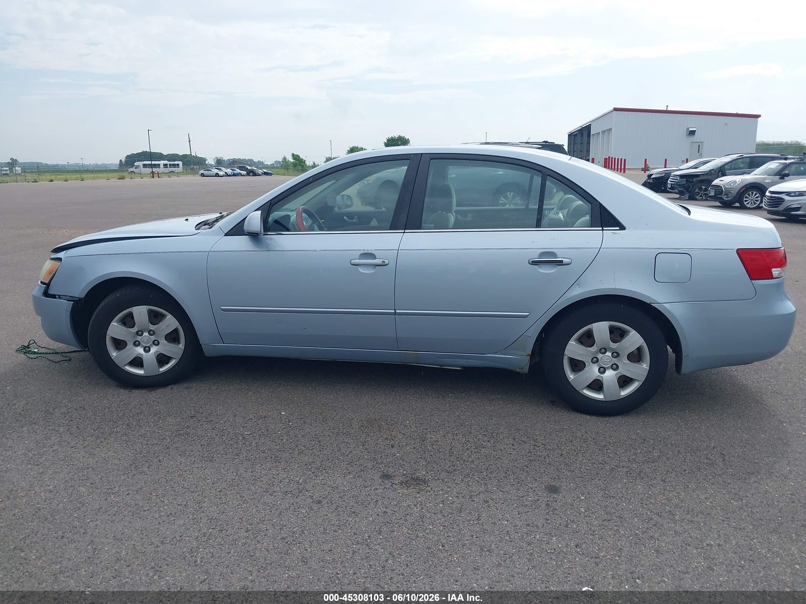 2007 Hyundai Sonata Gls/gls W/xm Light Blue vin: 5NPET46C27H223921