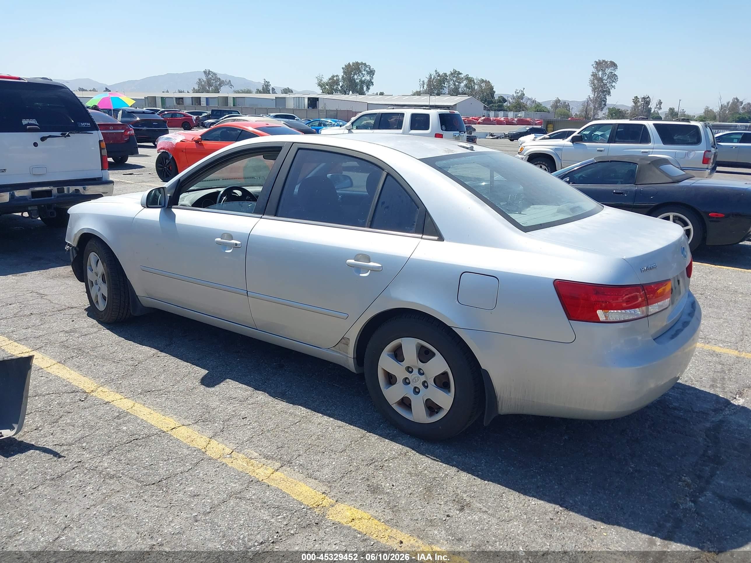 2007 Hyundai Sonata Gls Silver vin: 5NPET46C27H247605