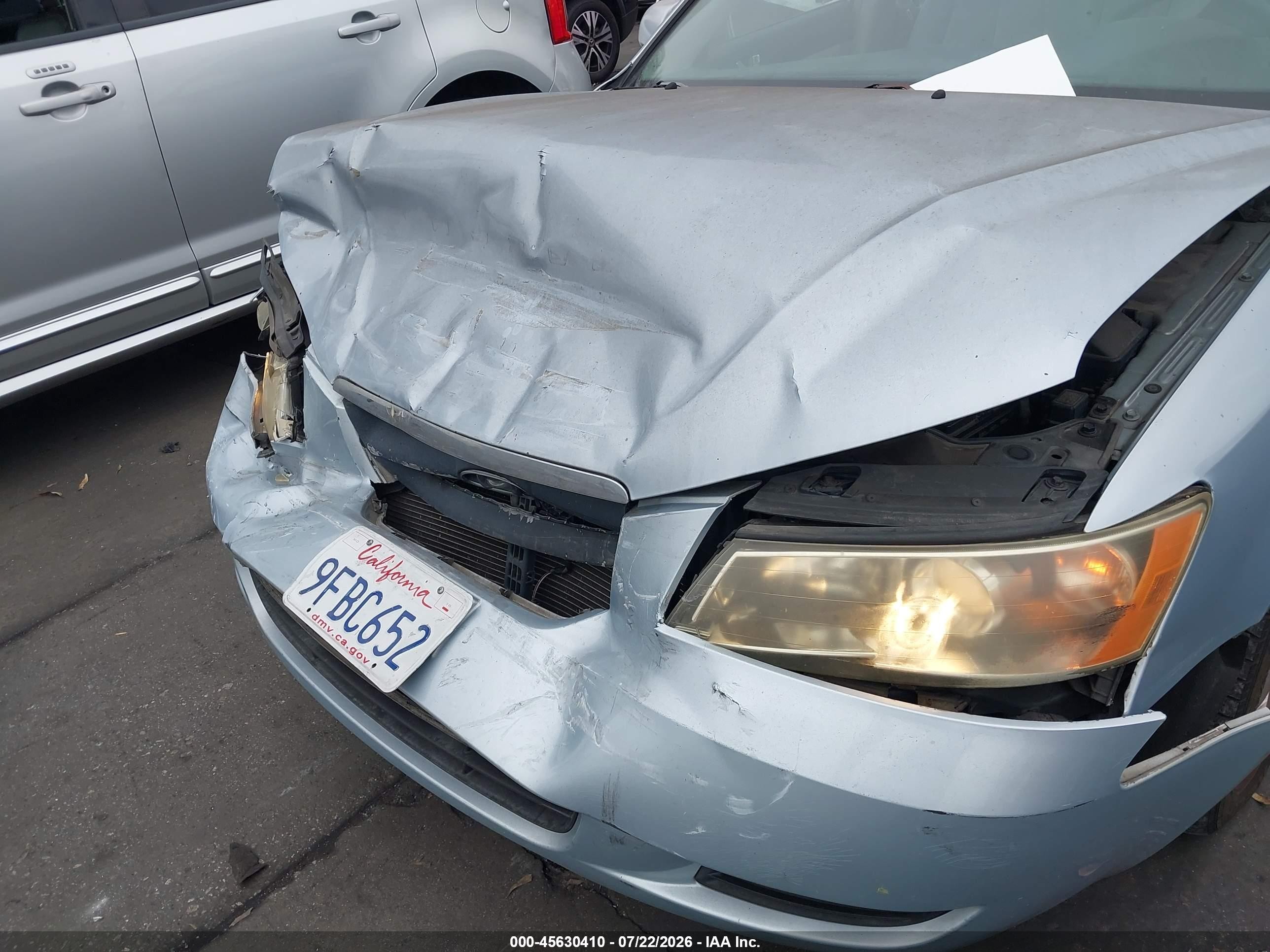 2007 Hyundai Sonata Gls/gls W/xm Light Blue vin: 5NPET46C27H294553