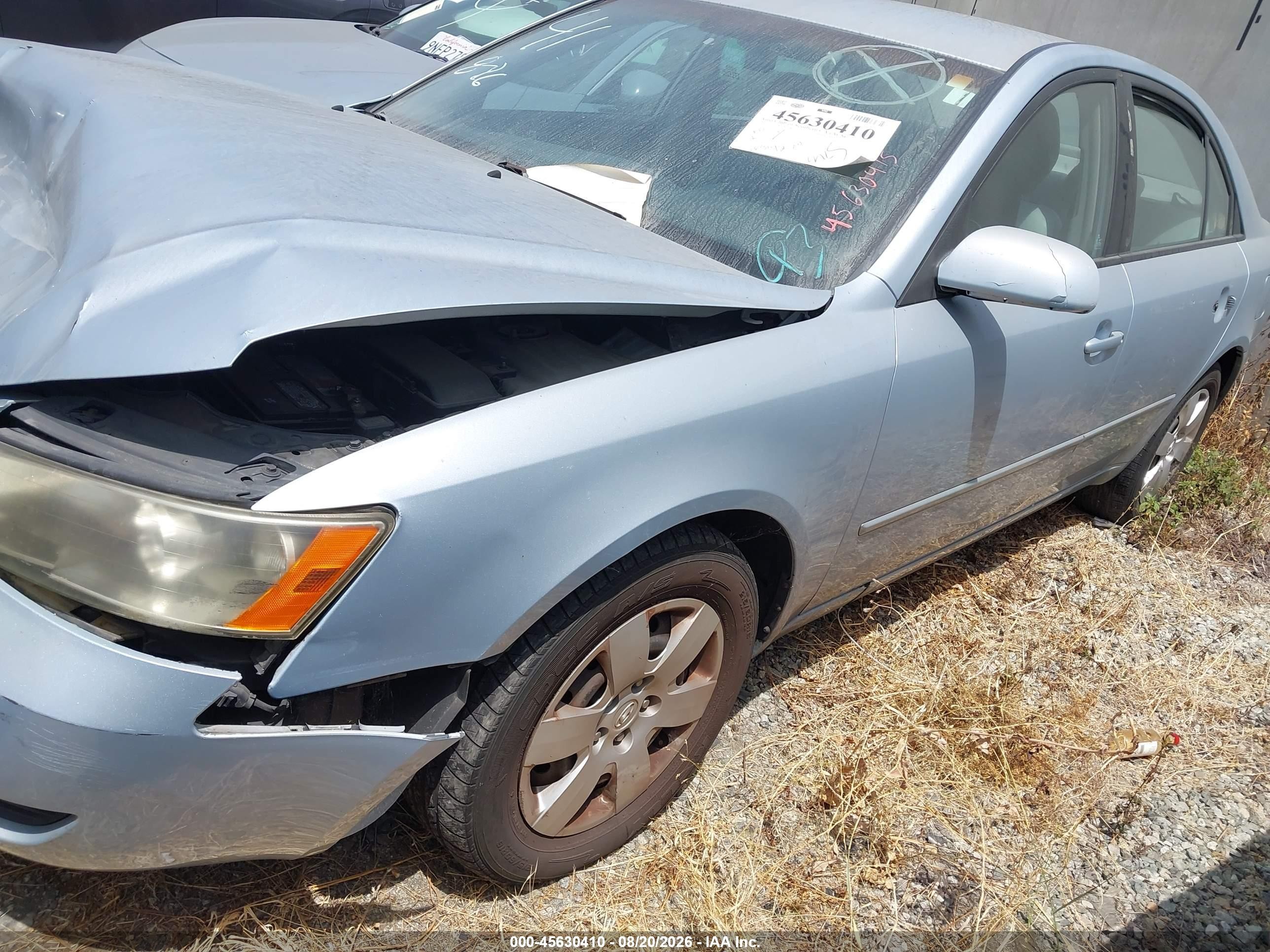 2007 Hyundai Sonata Gls/gls W/xm Light Blue vin: 5NPET46C27H294553