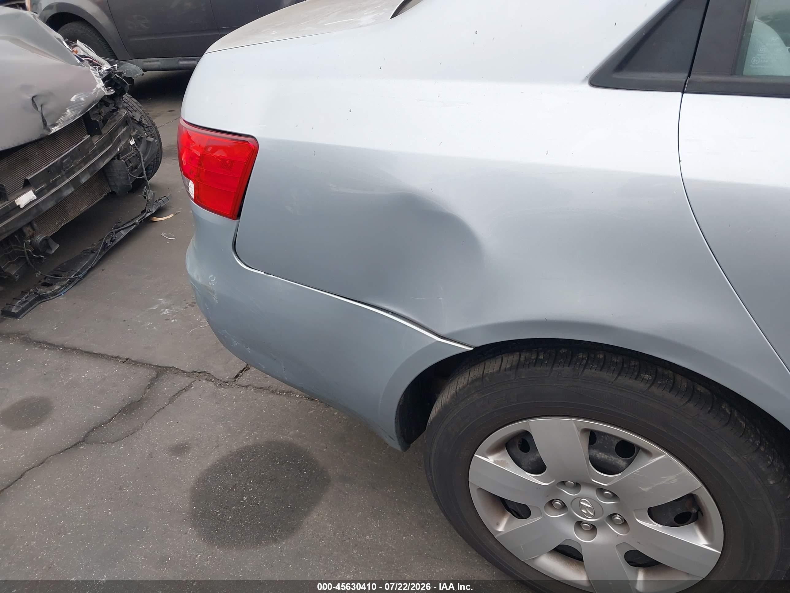 2007 Hyundai Sonata Gls/gls W/xm Light Blue vin: 5NPET46C27H294553