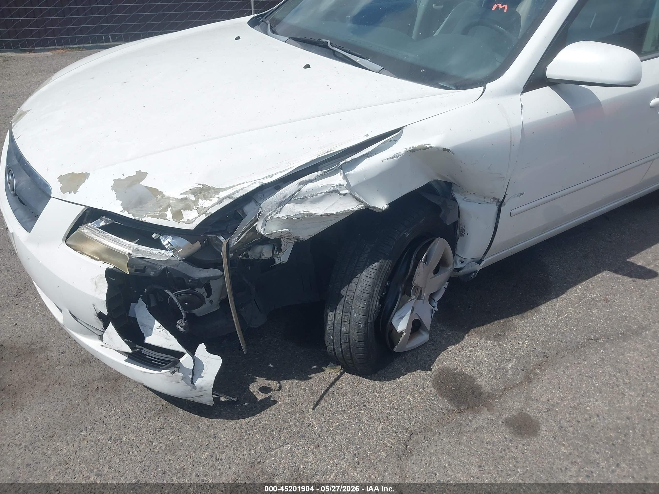 2008 Hyundai Sonata Gls White vin: 5NPET46C28H340190