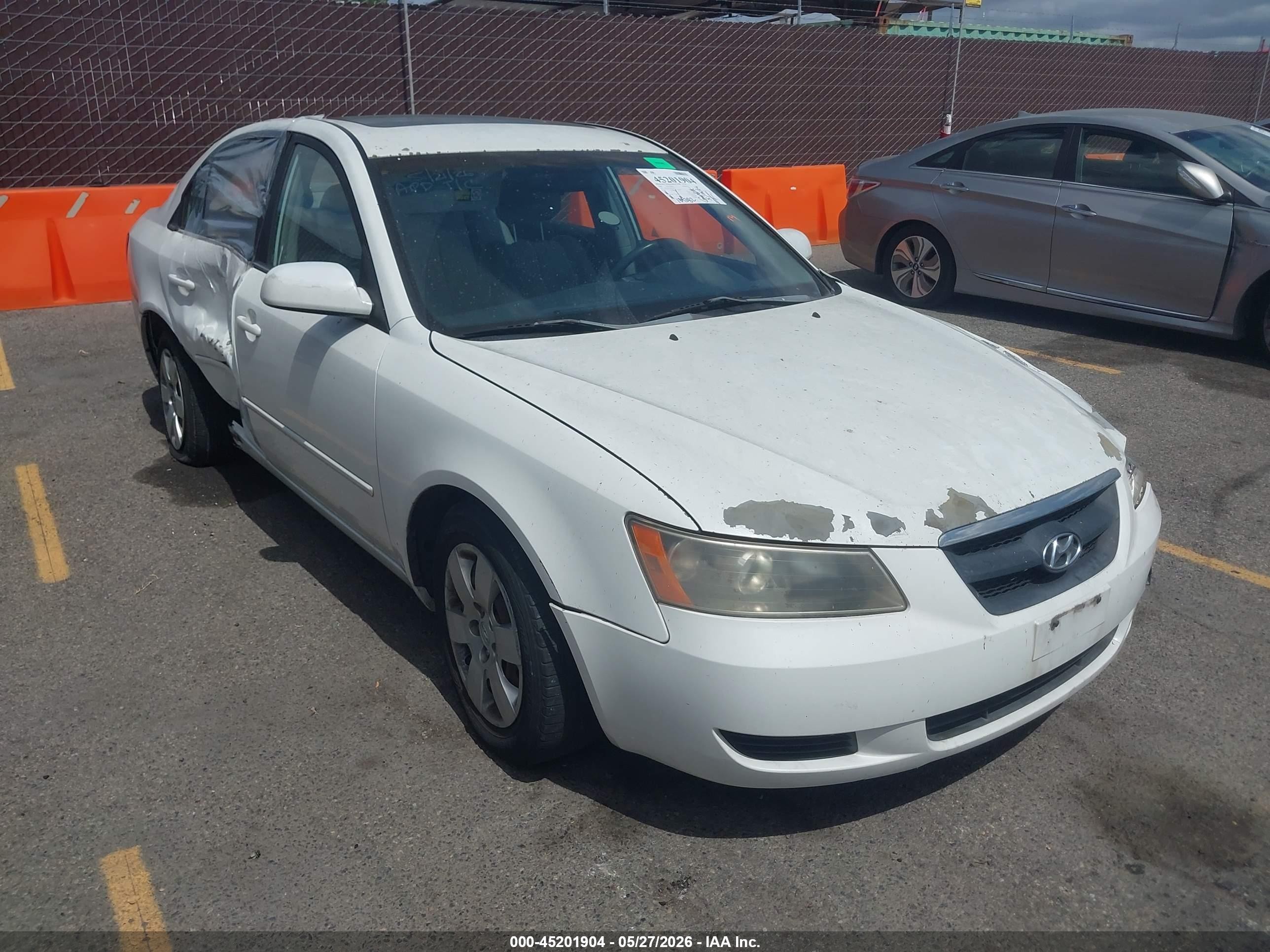 2008 Hyundai Sonata Gls White vin: 5NPET46C28H340190