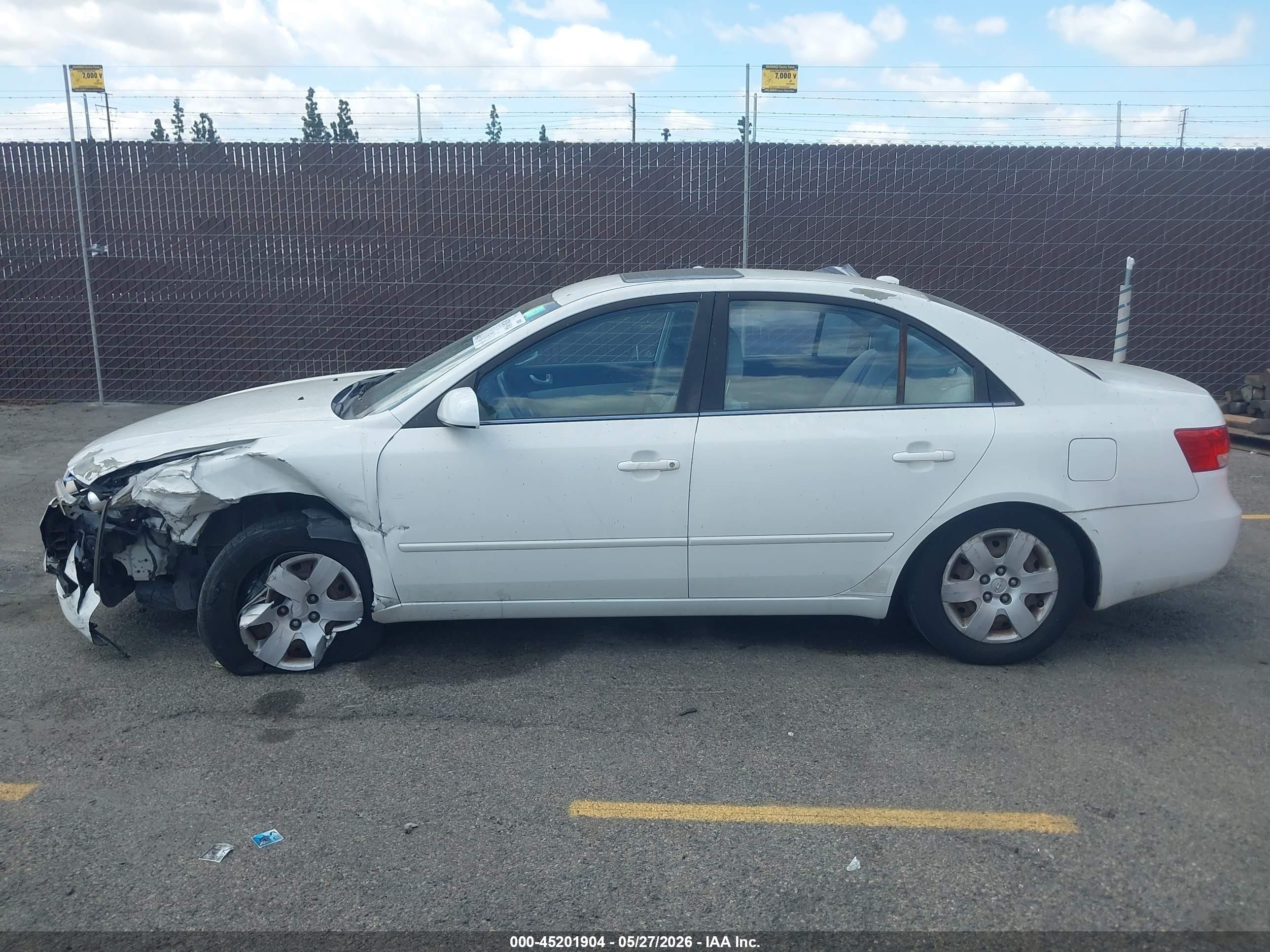 2008 Hyundai Sonata Gls White vin: 5NPET46C28H340190