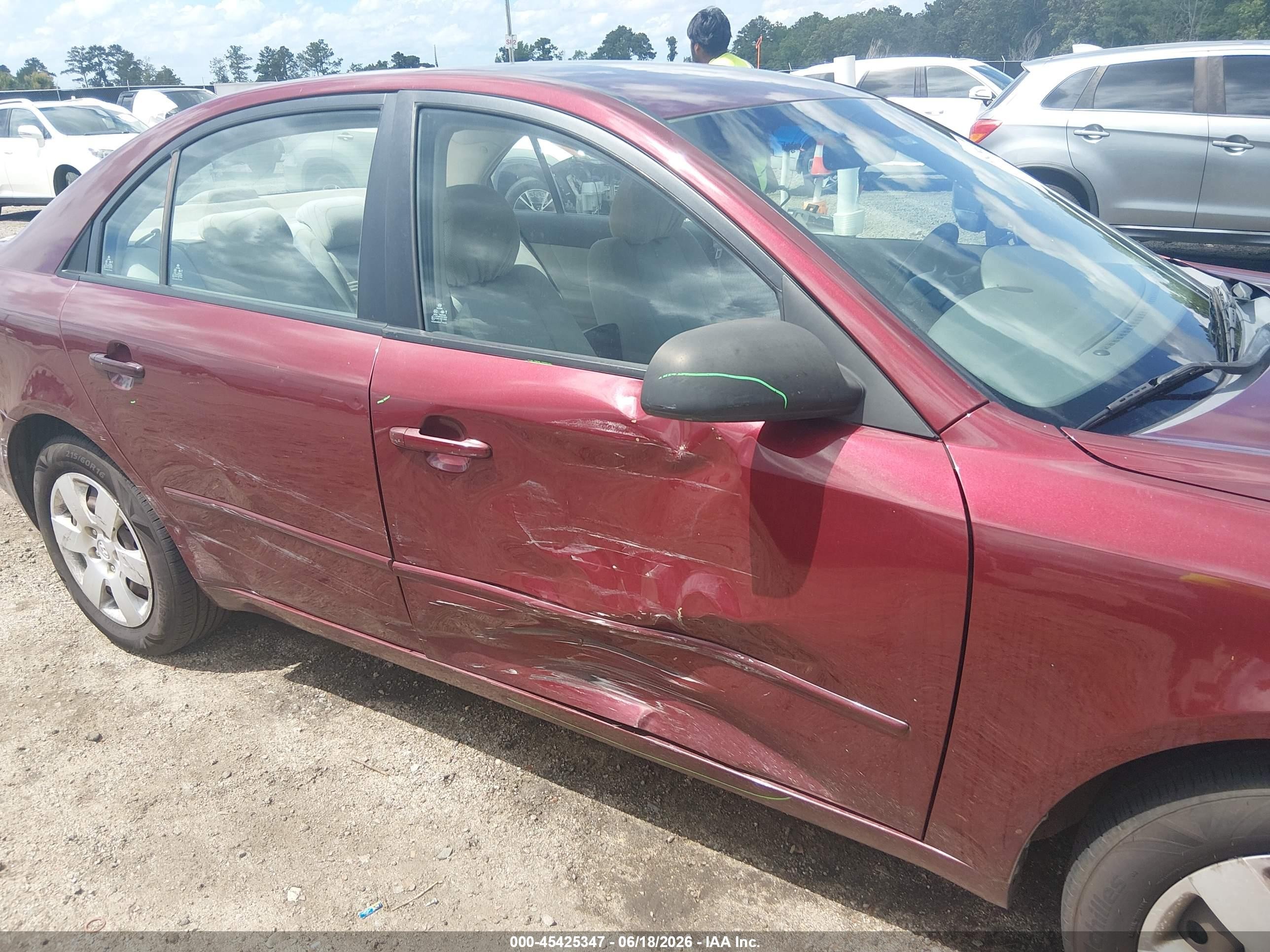 2008 Hyundai Sonata Gls Red vin: 5NPET46C28H354591