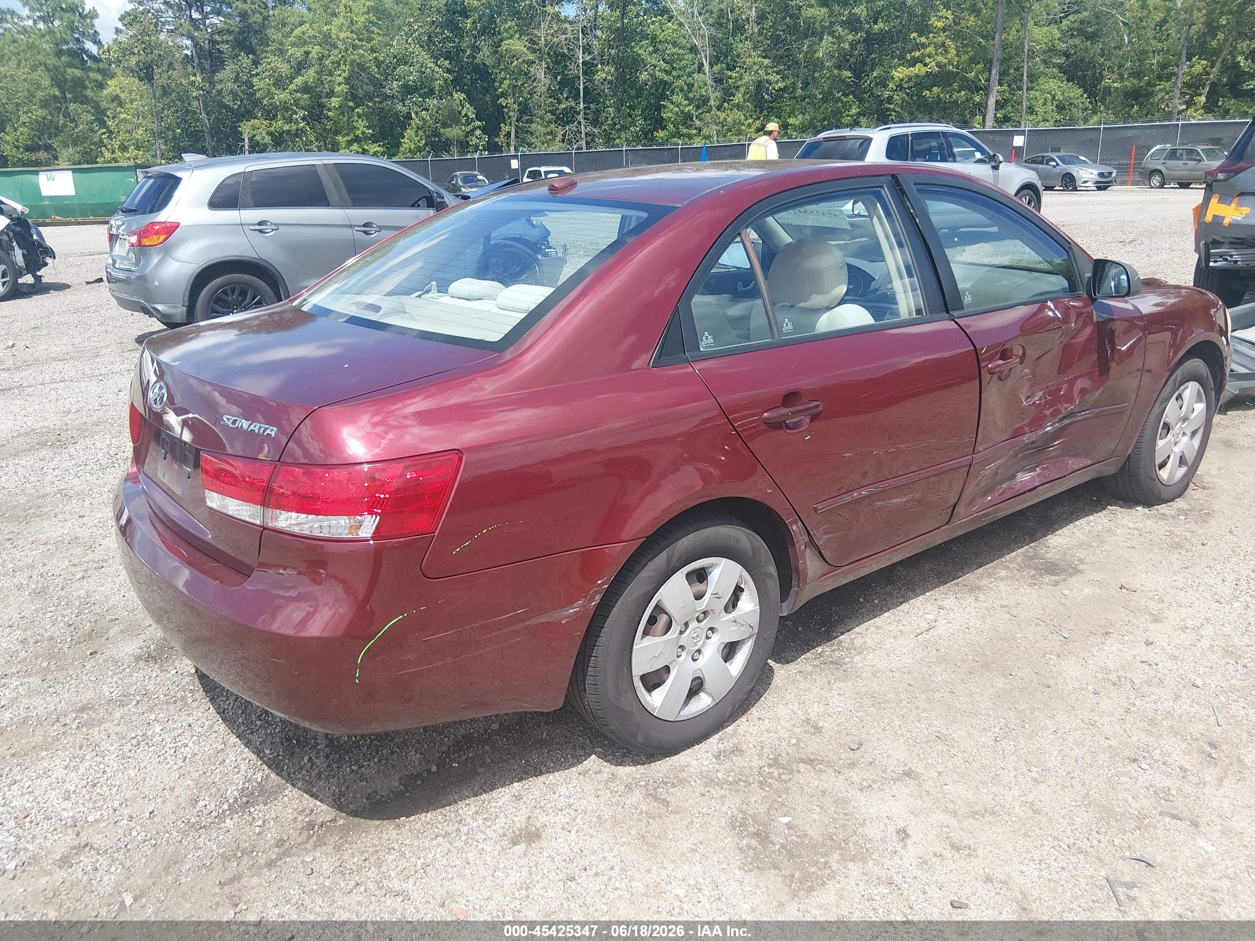 2008 Hyundai Sonata Gls Red vin: 5NPET46C28H354591