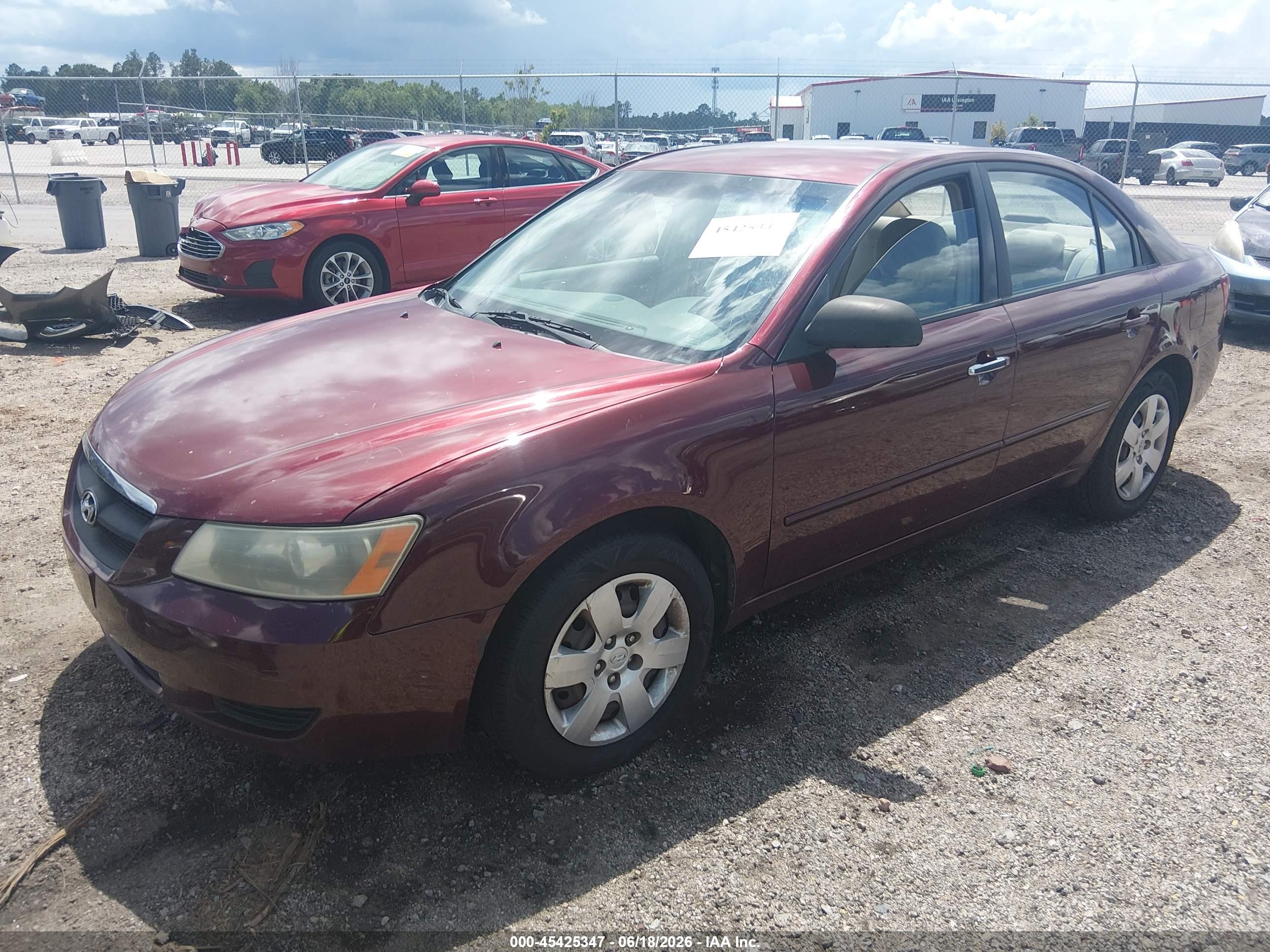 2008 Hyundai Sonata Gls Red vin: 5NPET46C28H354591
