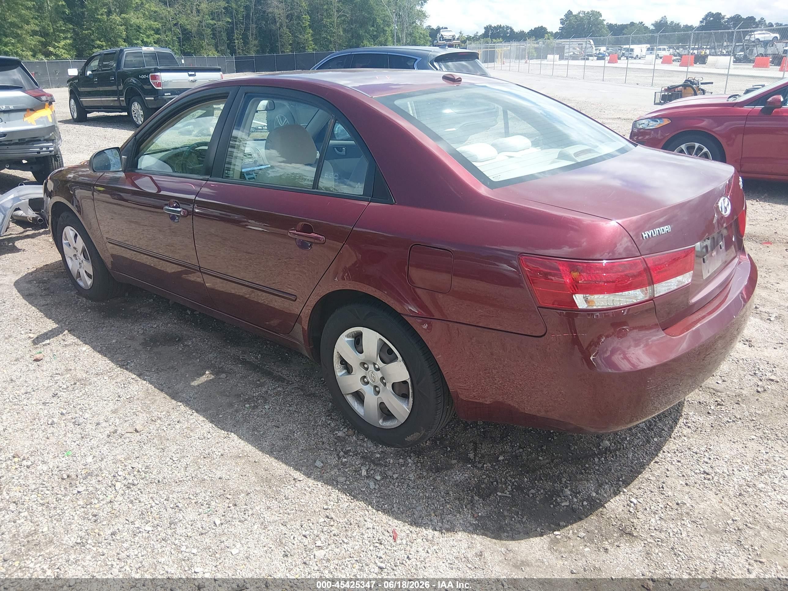 2008 Hyundai Sonata Gls Red vin: 5NPET46C28H354591