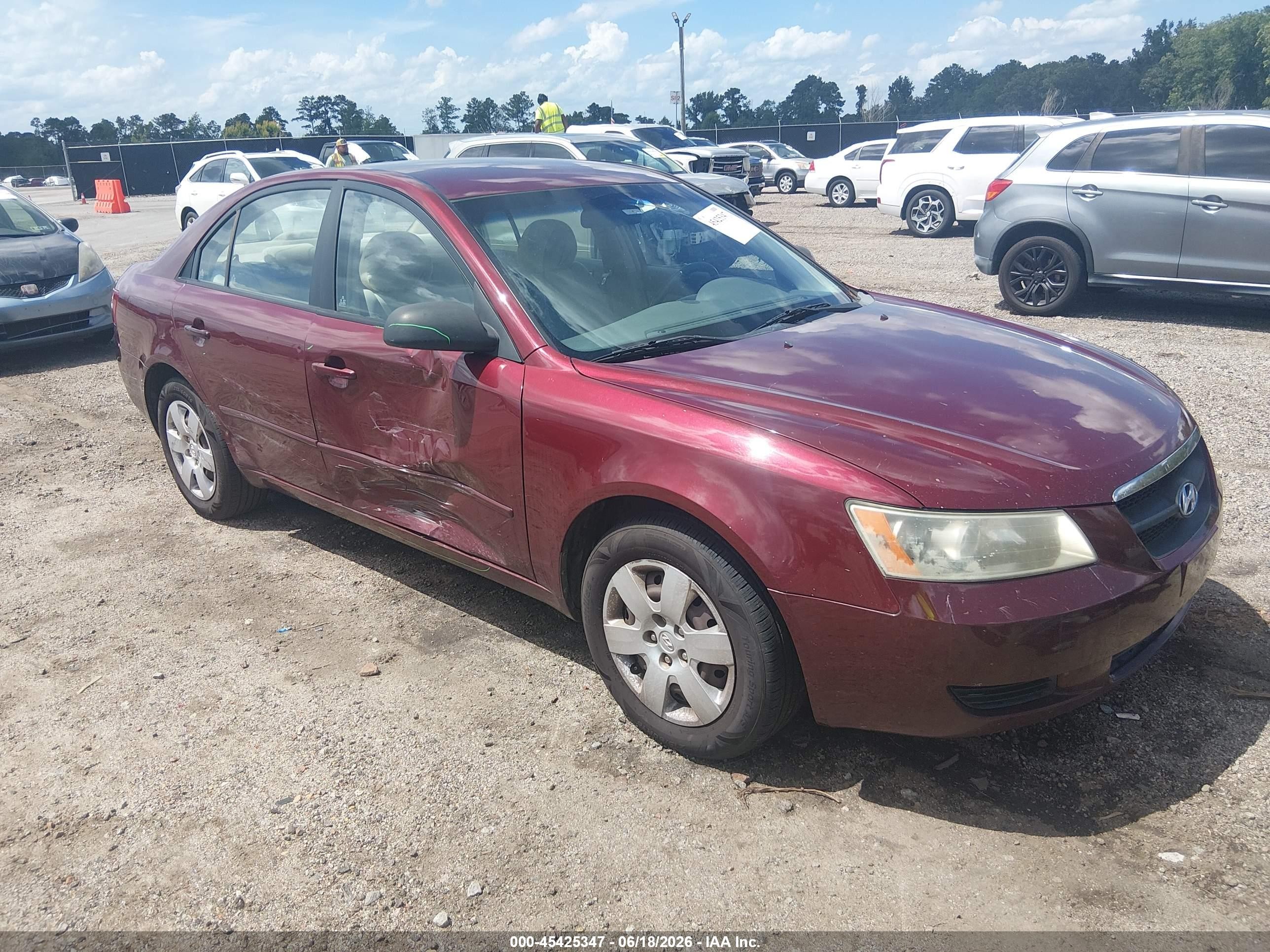 2008 Hyundai Sonata Gls Red vin: 5NPET46C28H354591
