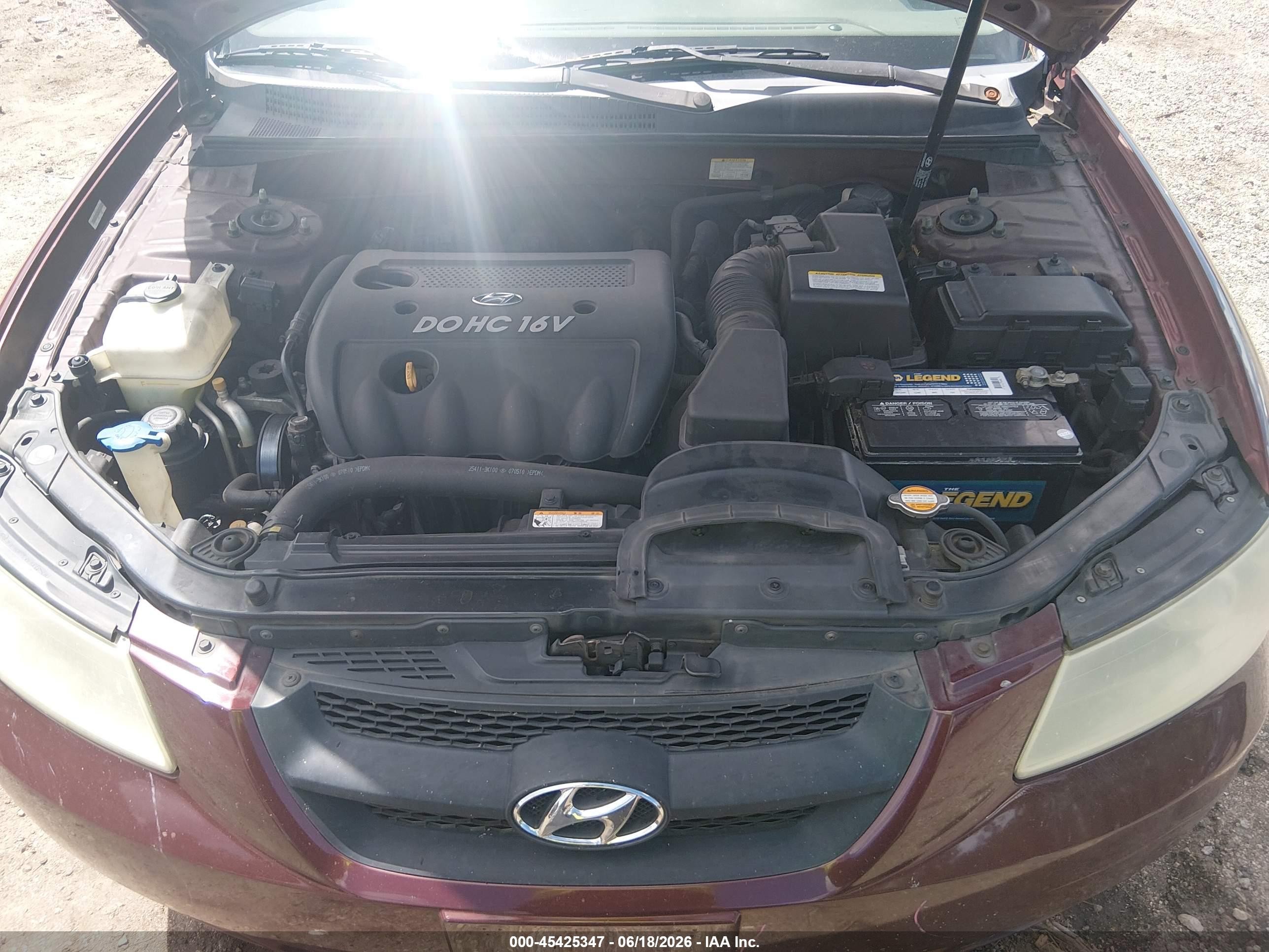 2008 Hyundai Sonata Gls Red vin: 5NPET46C28H354591
