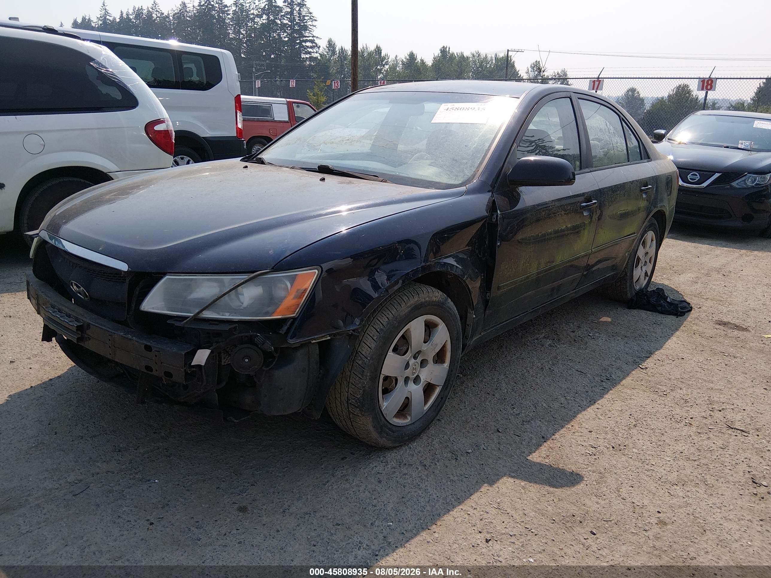 2008 Hyundai Sonata Gls Dark Blue vin: 5NPET46C28H368409