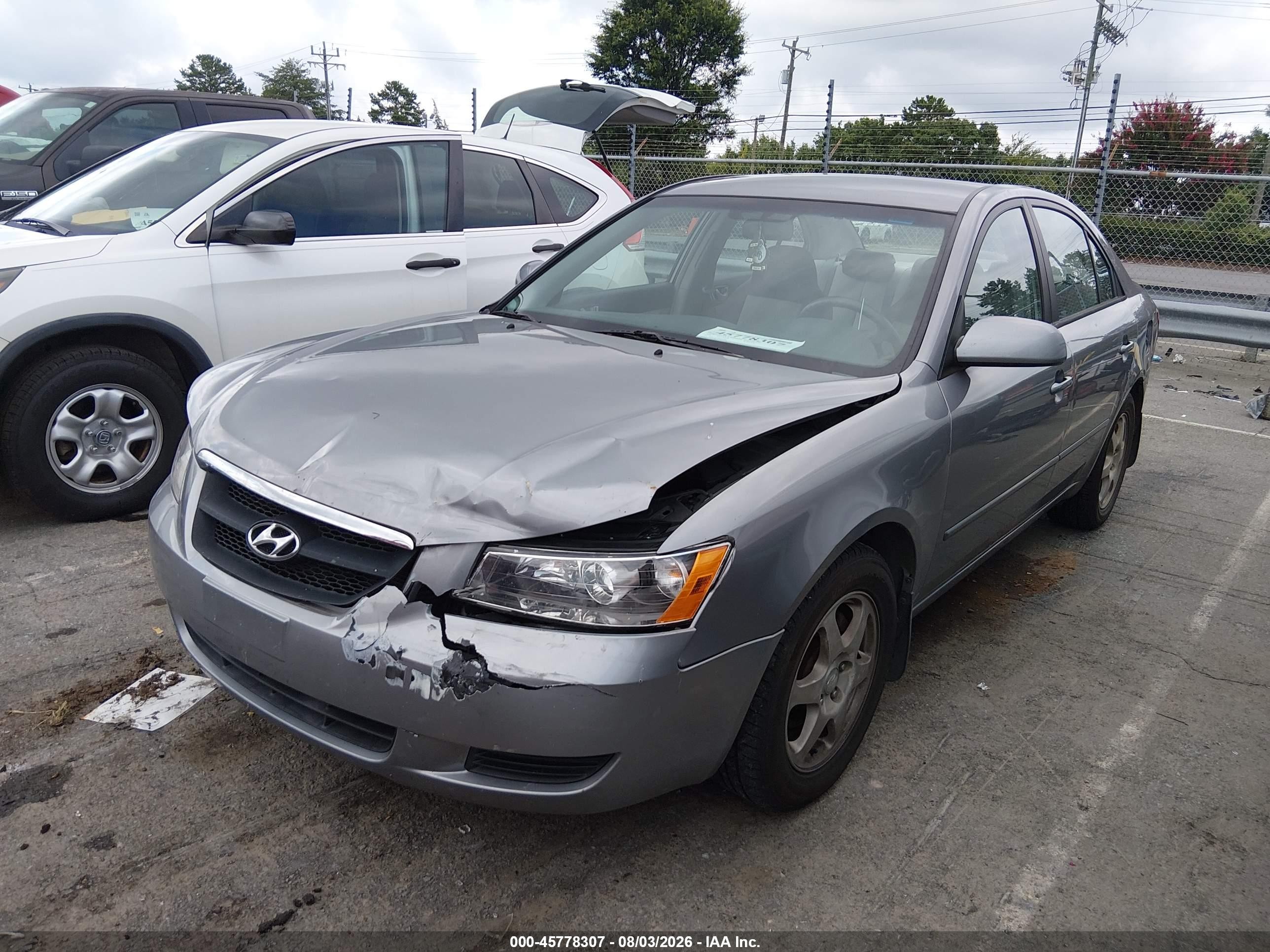 2008 Hyundai Sonata Gls Gray vin: 5NPET46C28H369740