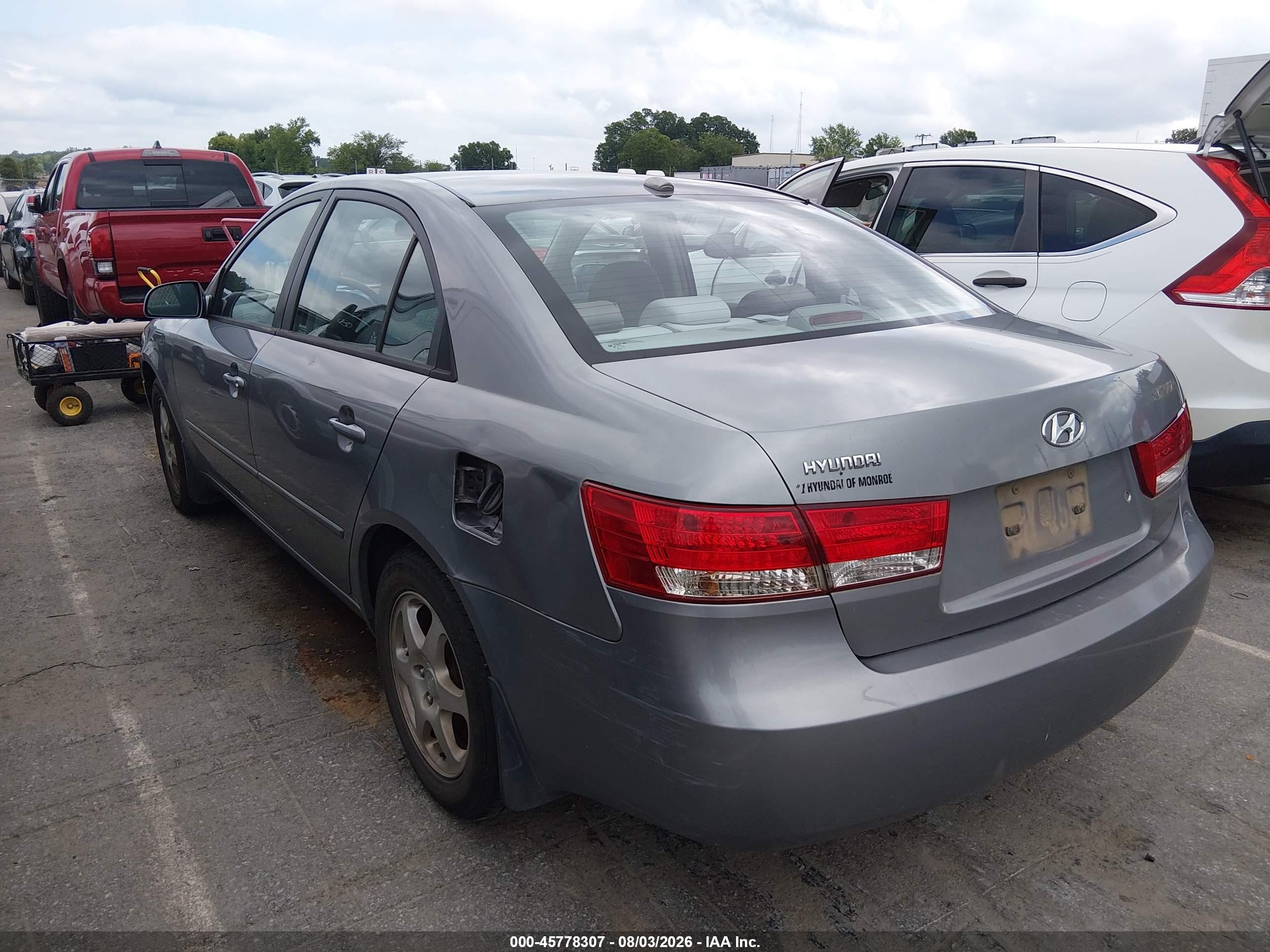 2008 Hyundai Sonata Gls Gray vin: 5NPET46C28H369740