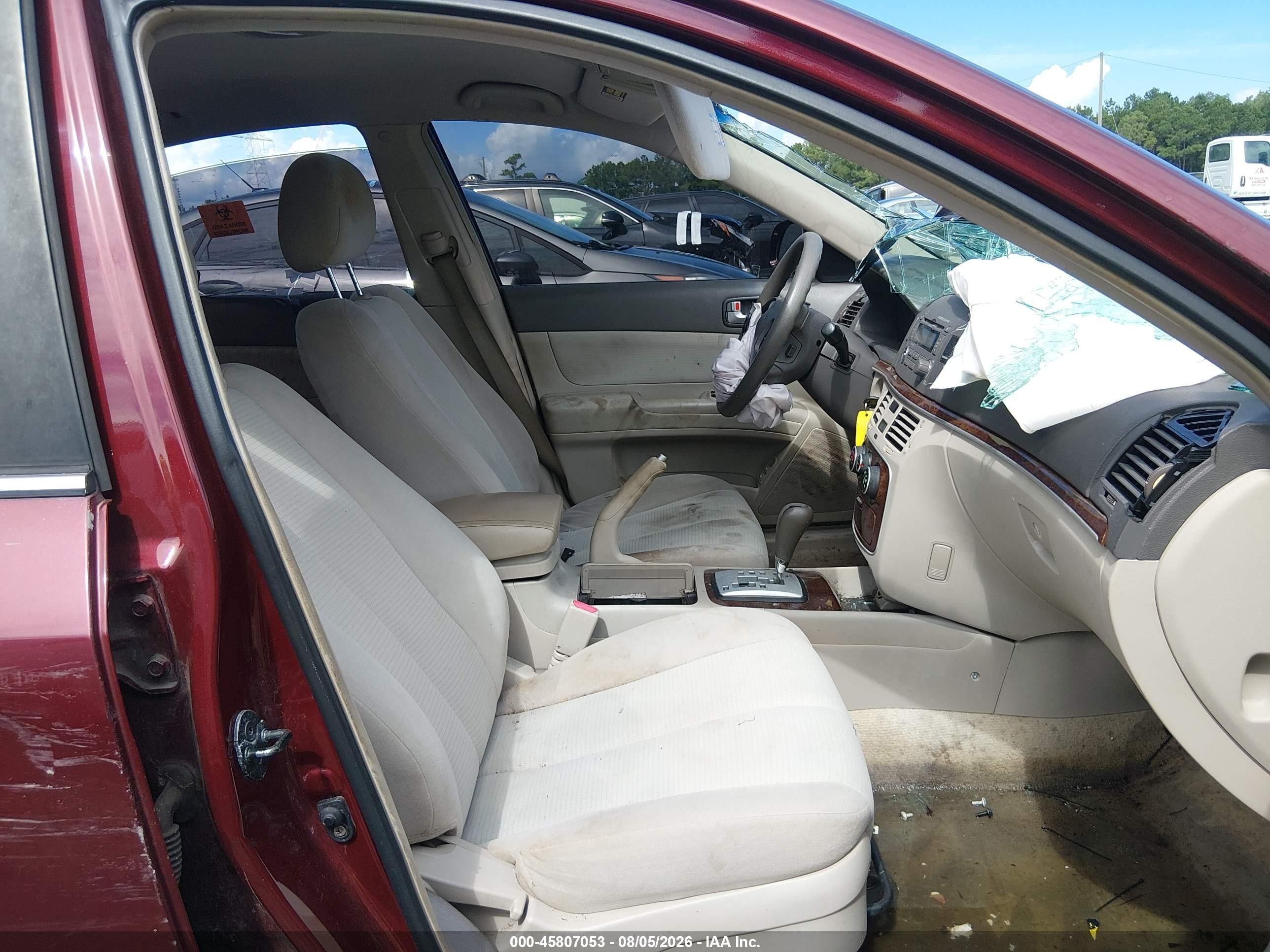 2008 Hyundai Sonata Gls Burgundy vin: 5NPET46C28H373545