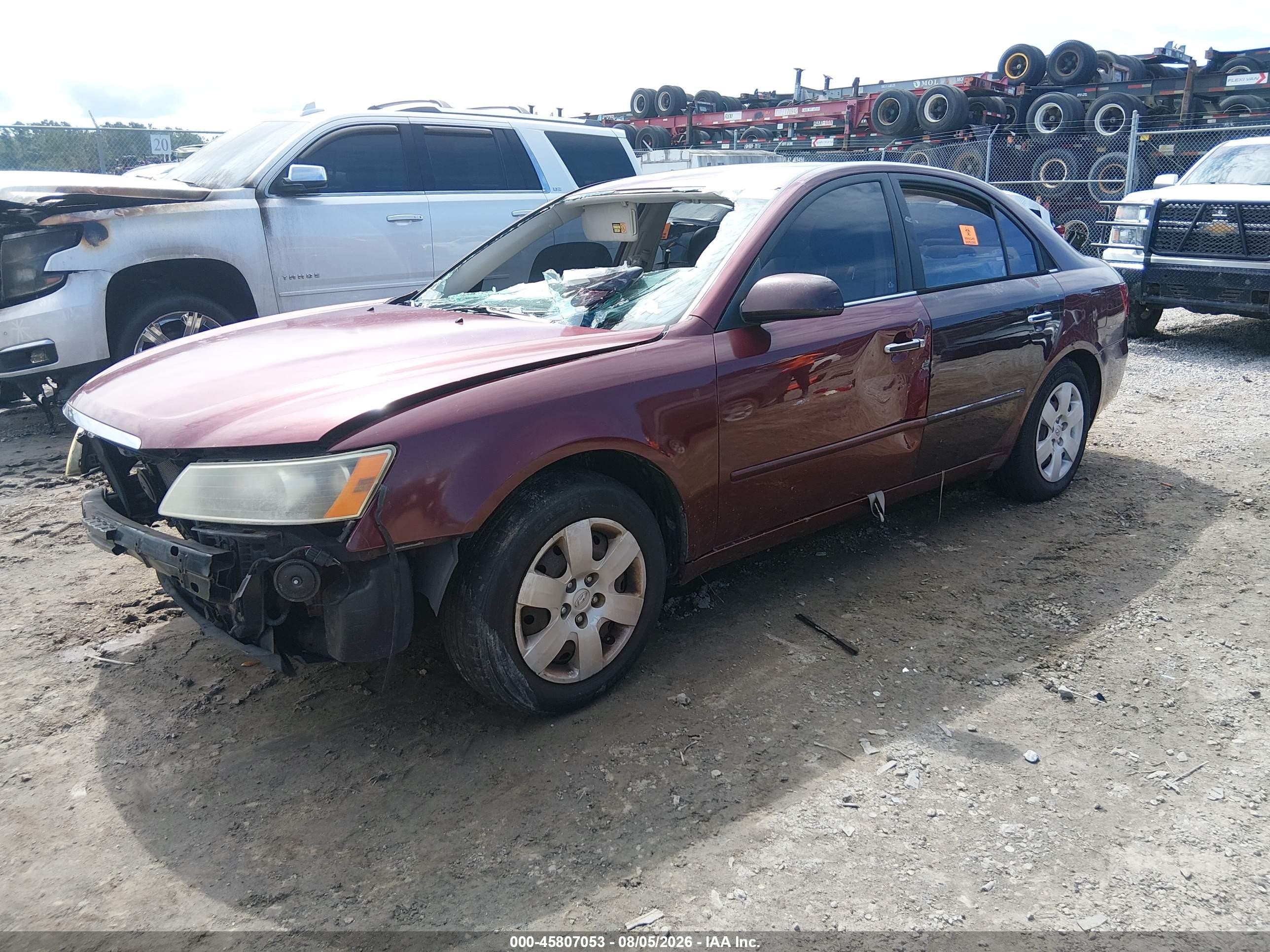 2008 Hyundai Sonata Gls Burgundy vin: 5NPET46C28H373545