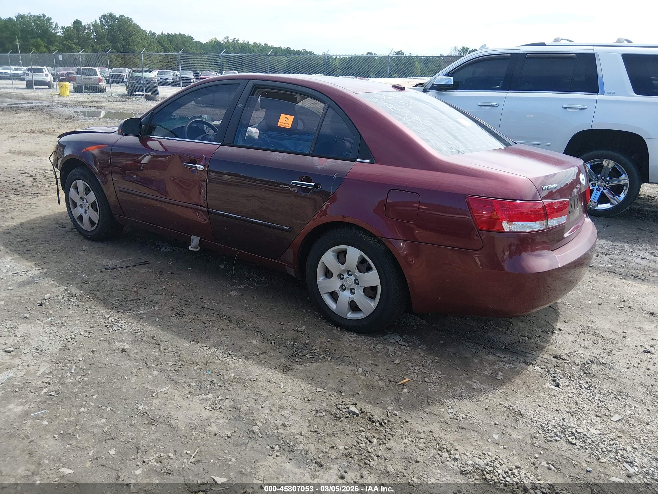 2008 Hyundai Sonata Gls Burgundy vin: 5NPET46C28H373545