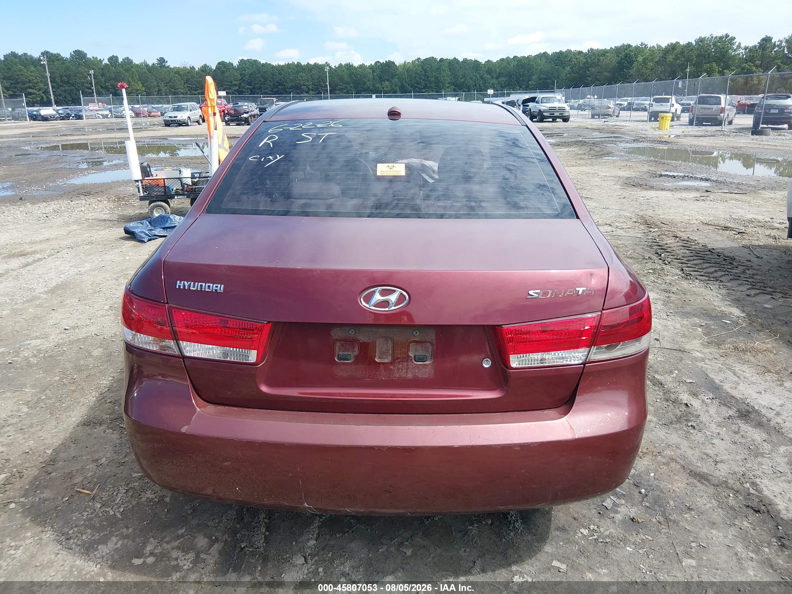 2008 Hyundai Sonata Gls Burgundy vin: 5NPET46C28H373545