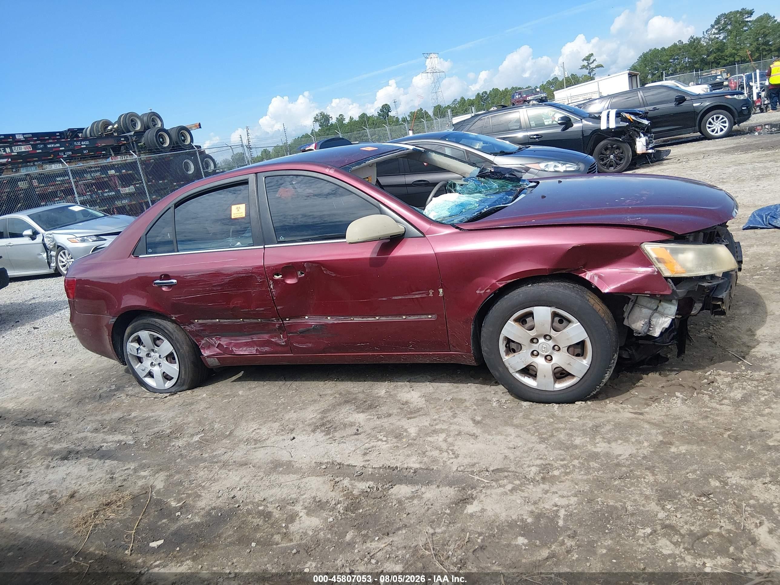 2008 Hyundai Sonata Gls Burgundy vin: 5NPET46C28H373545