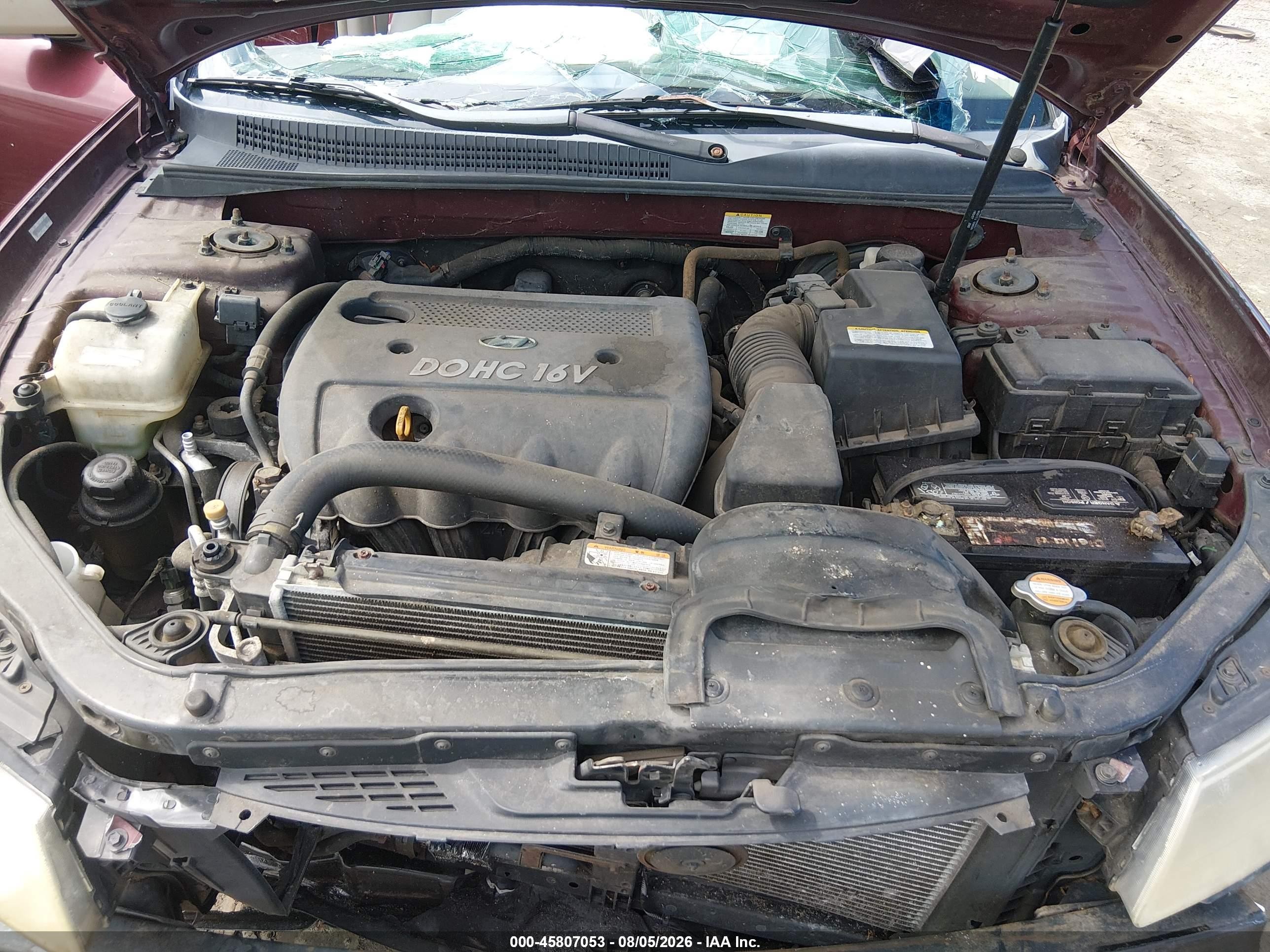 2008 Hyundai Sonata Gls Burgundy vin: 5NPET46C28H373545