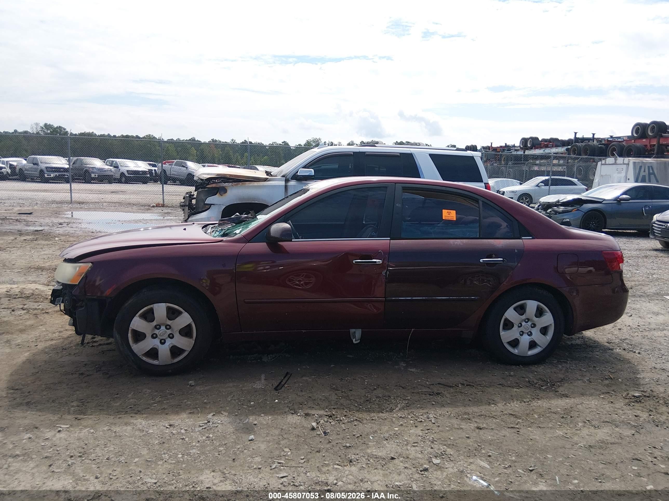 2008 Hyundai Sonata Gls Burgundy vin: 5NPET46C28H373545