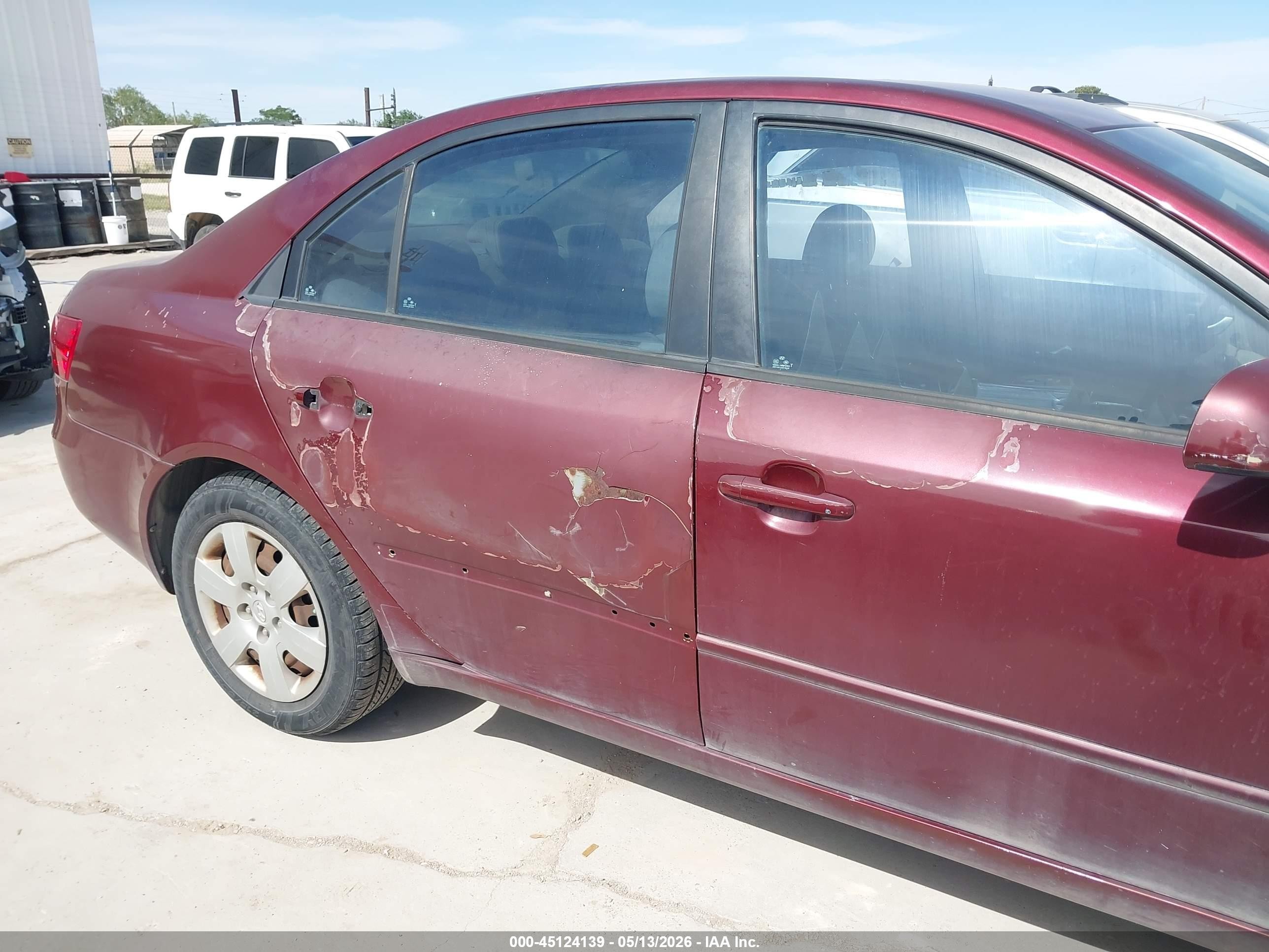 2008 Hyundai Sonata Gls Maroon vin: 5NPET46C28H380396