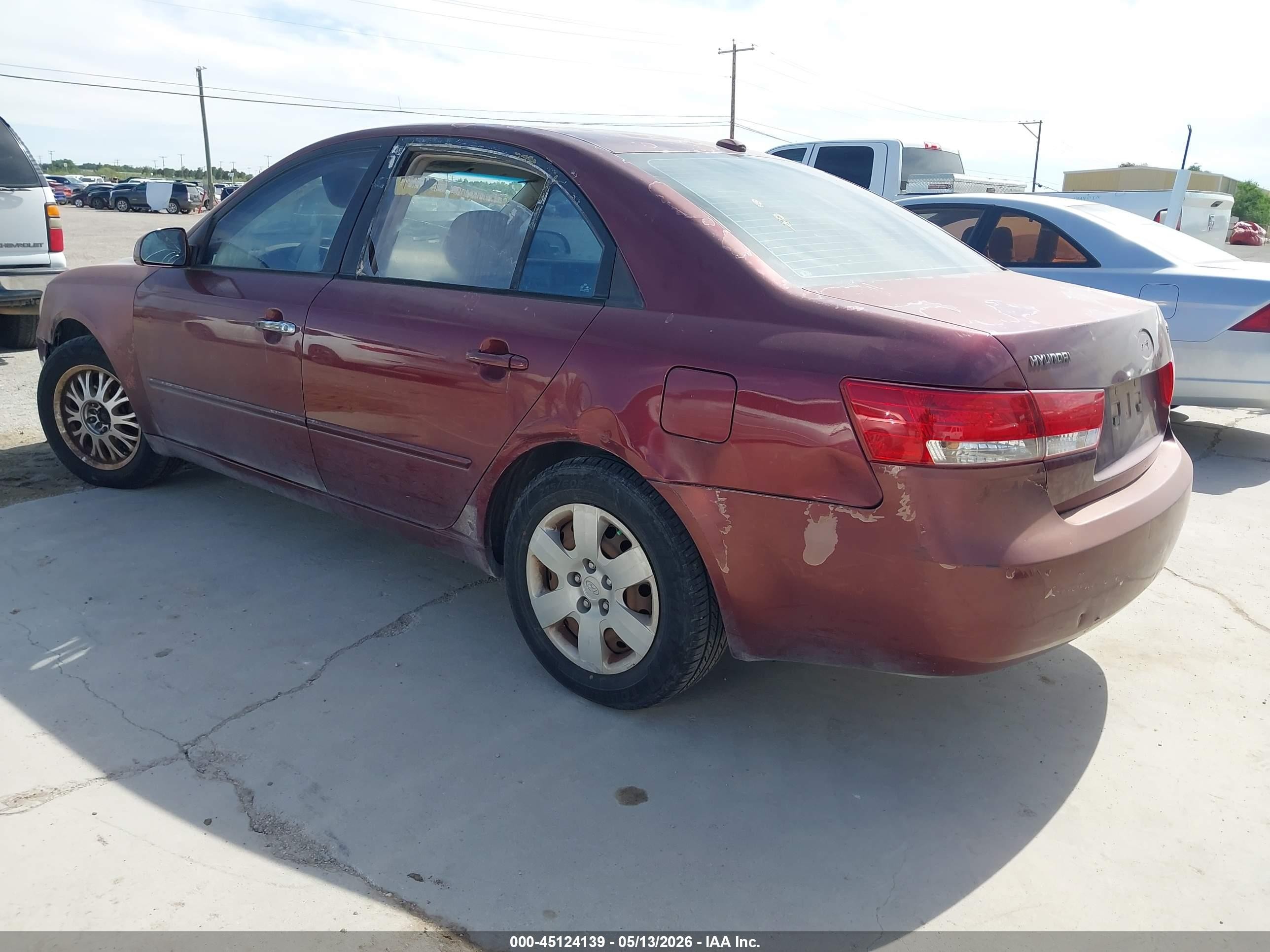 2008 Hyundai Sonata Gls Maroon vin: 5NPET46C28H380396