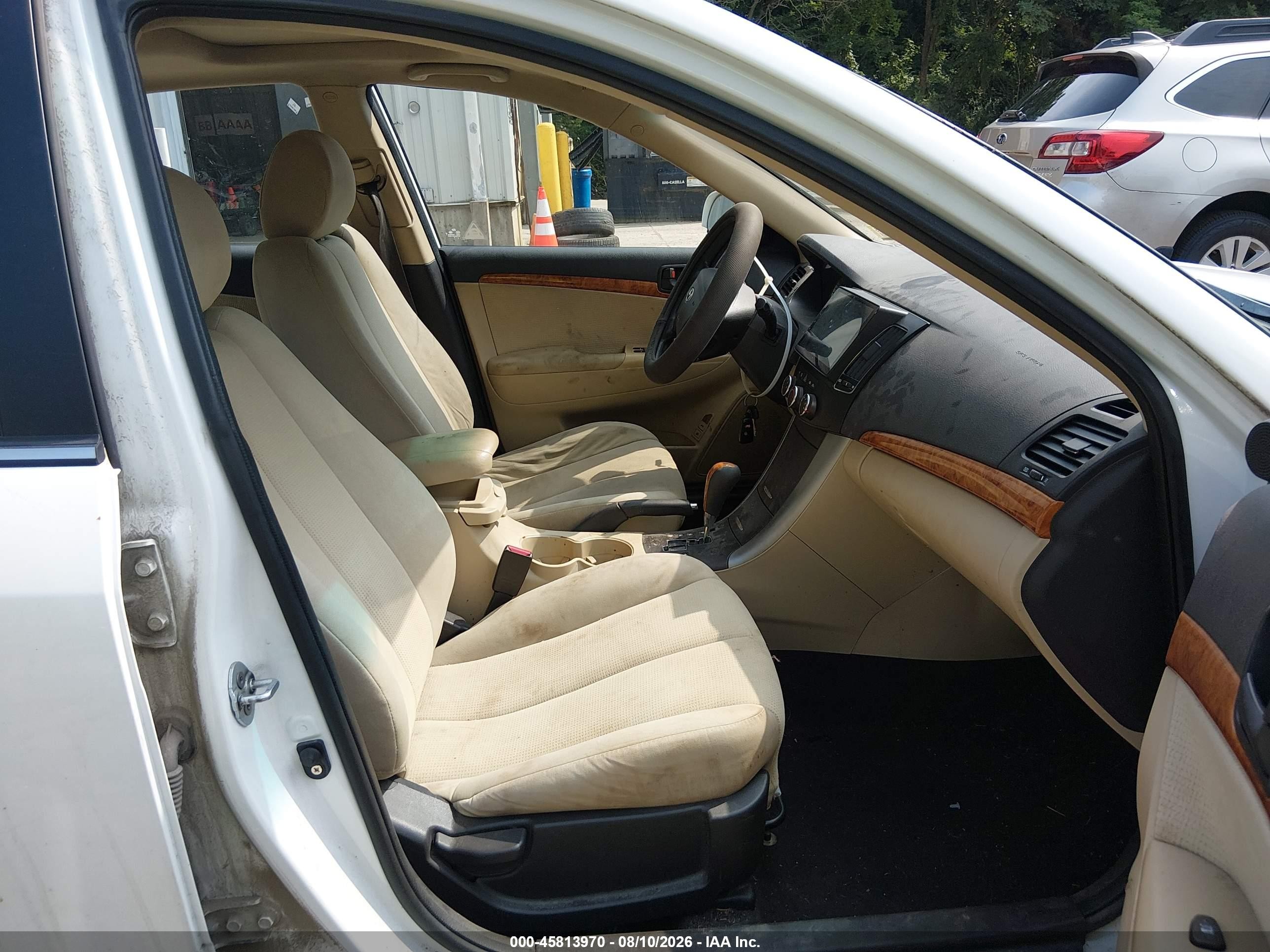 2009 Hyundai Sonata Gls White vin: 5NPET46C29H460654