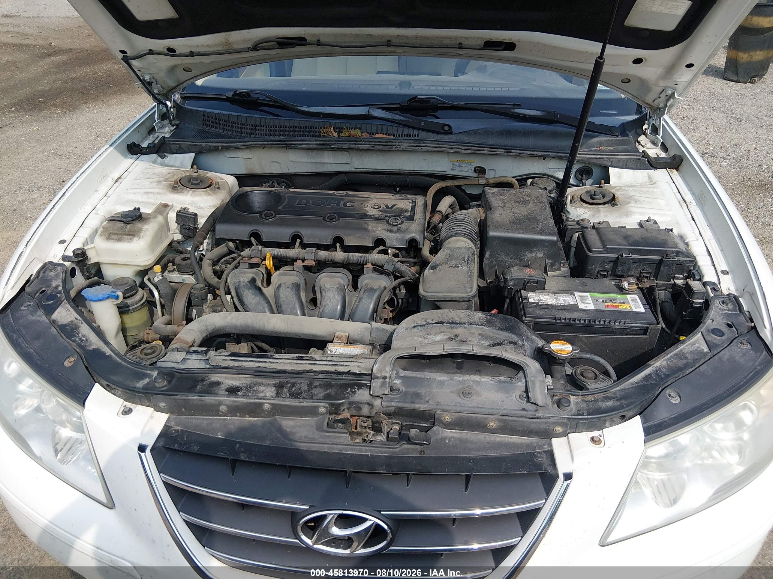 2009 Hyundai Sonata Gls White vin: 5NPET46C29H460654