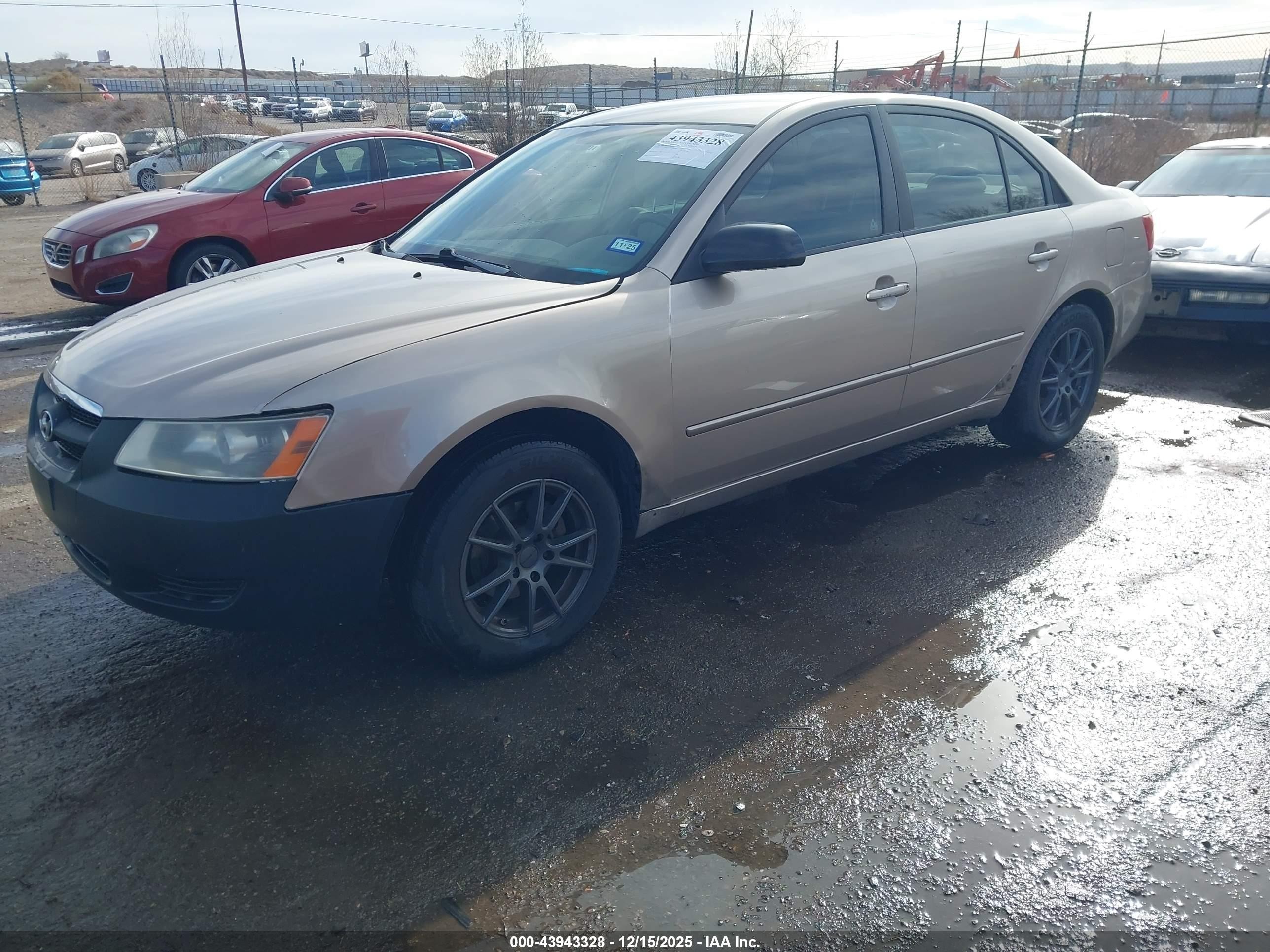 2007 Hyundai Sonata Gls Желто-коричневый vin: 5NPET46C37H288857