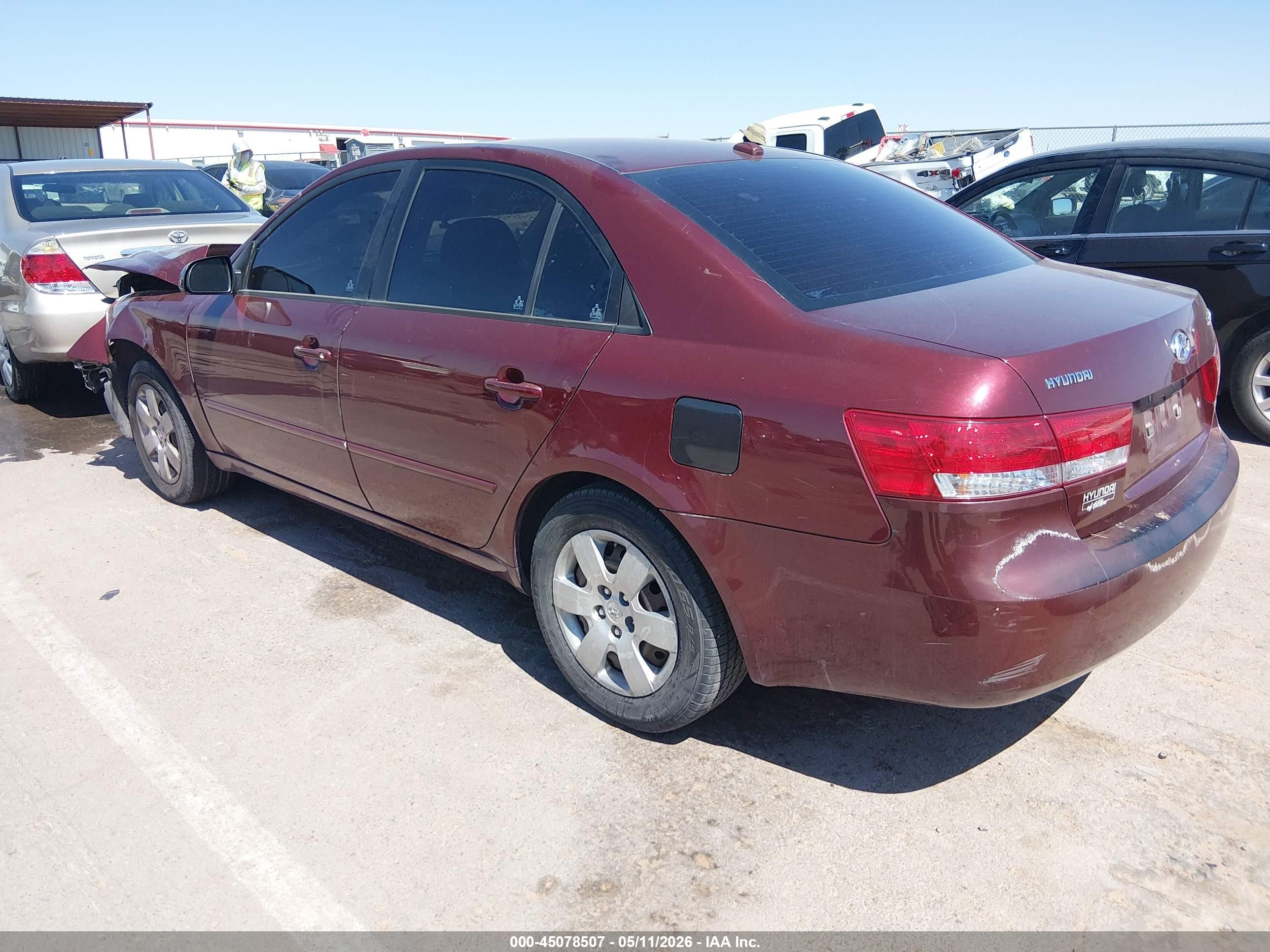 2007 Hyundai Sonata Gls Maroon vin: 5NPET46C37H291788