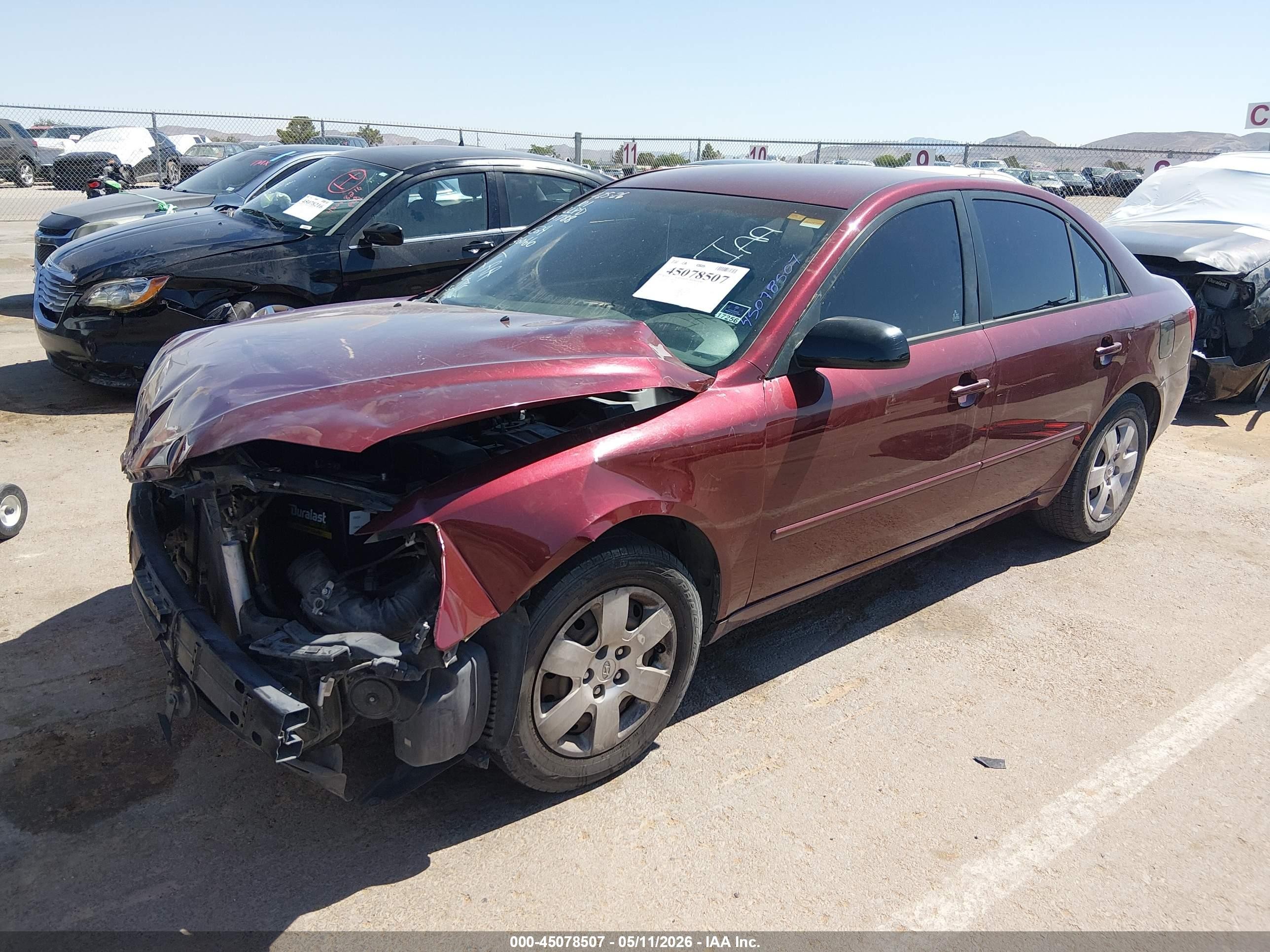2007 Hyundai Sonata Gls Maroon vin: 5NPET46C37H291788