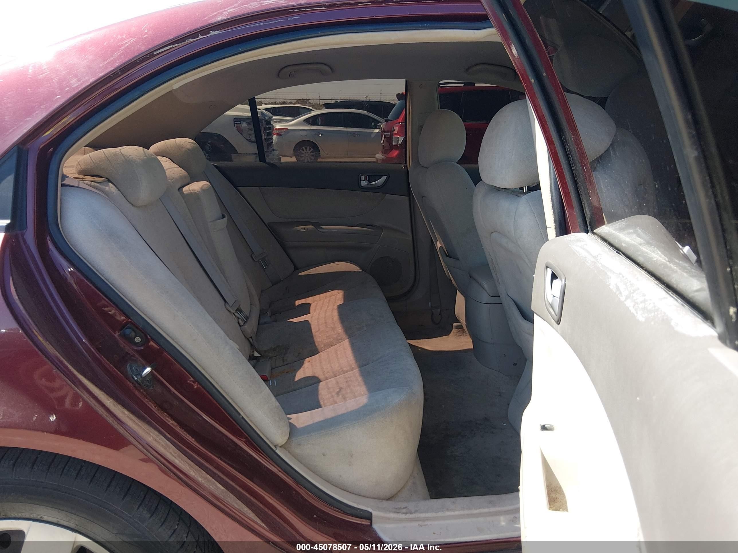 2007 Hyundai Sonata Gls Maroon vin: 5NPET46C37H291788