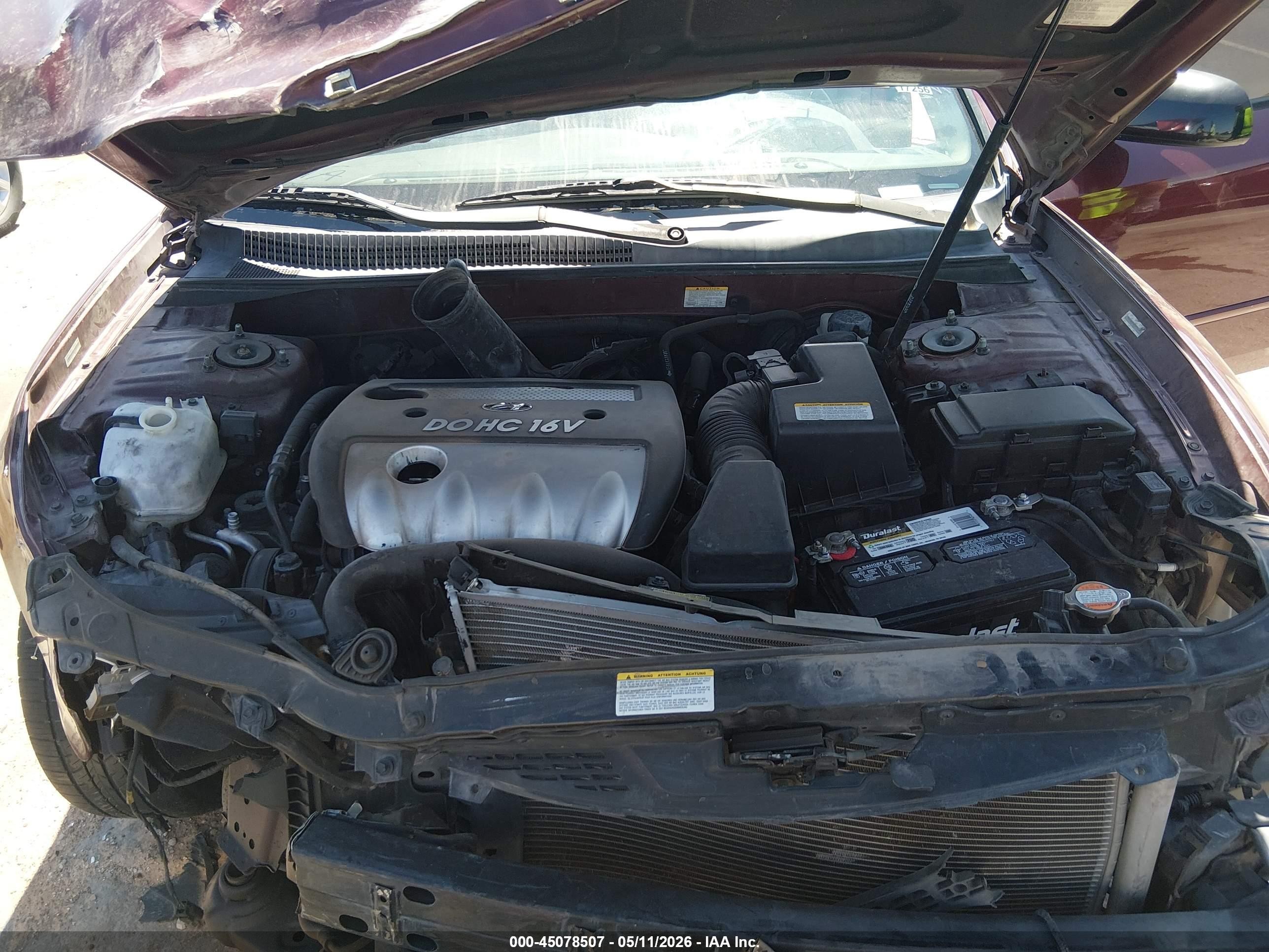 2007 Hyundai Sonata Gls Maroon vin: 5NPET46C37H291788