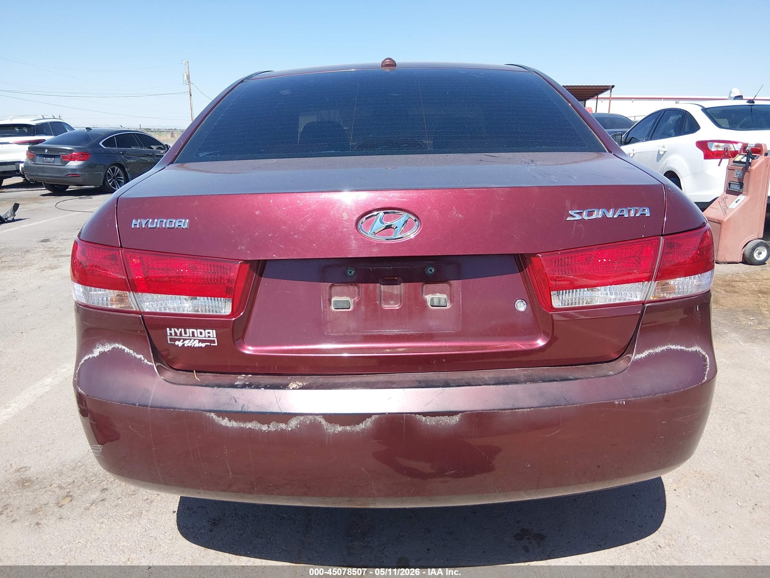 2007 Hyundai Sonata Gls Maroon vin: 5NPET46C37H291788