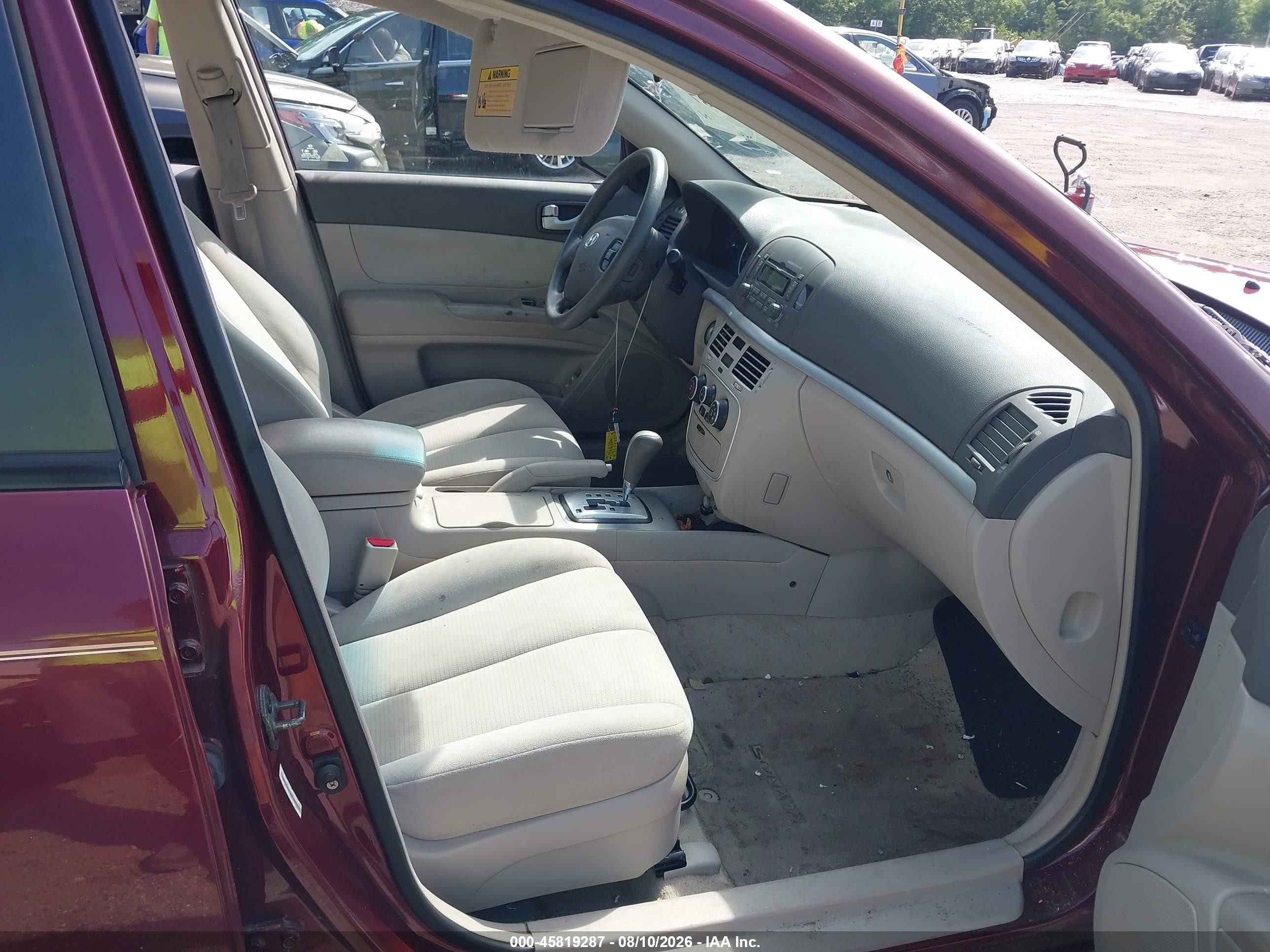 2008 Hyundai Sonata Gls Red vin: 5NPET46C38H305075